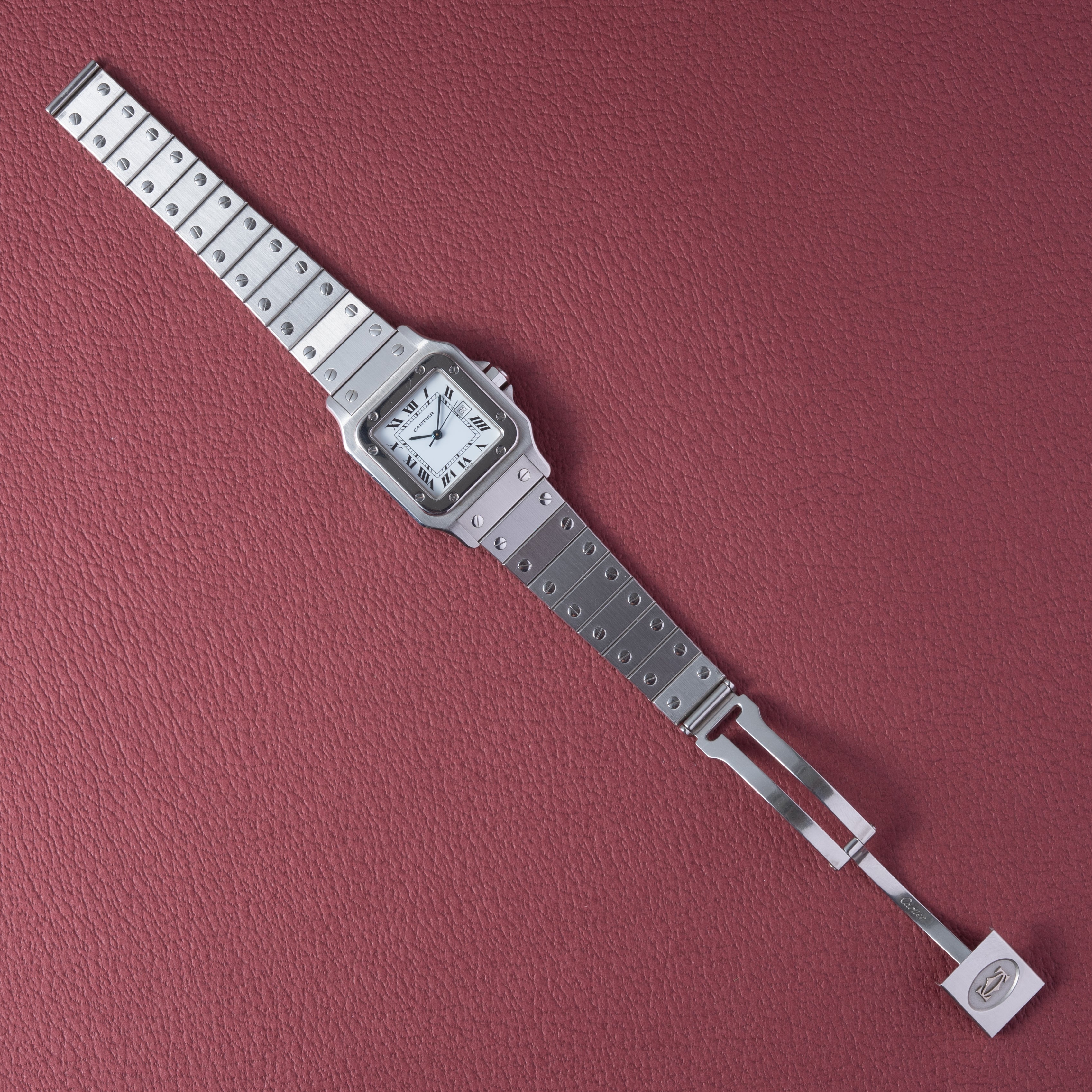 カルティエ サントス LMサイズ 1980年代製 Ref.2960 ステンレスケース 自動巻き 箱・ギャラ付き