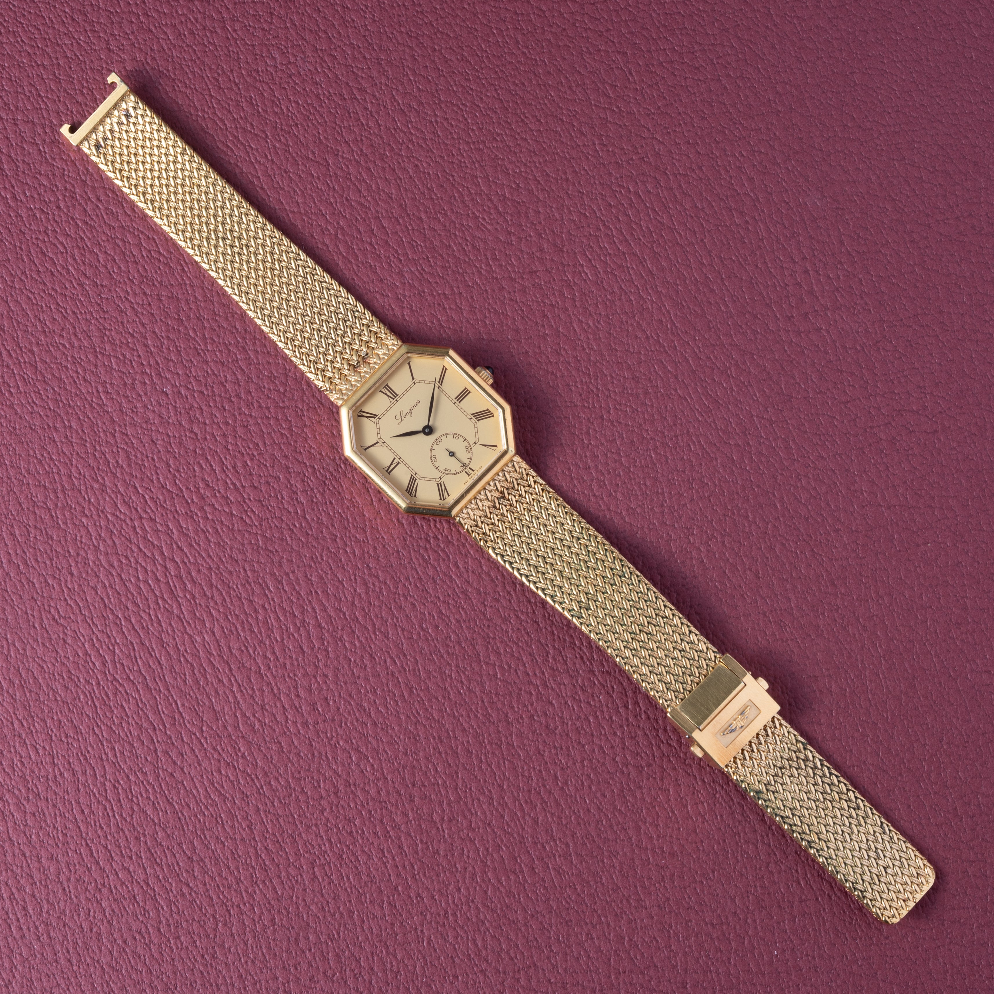 ロンジン オクタゴンケース 1969年製 GP/ステンバック ローマンダイヤル スモールセコンド 手巻き