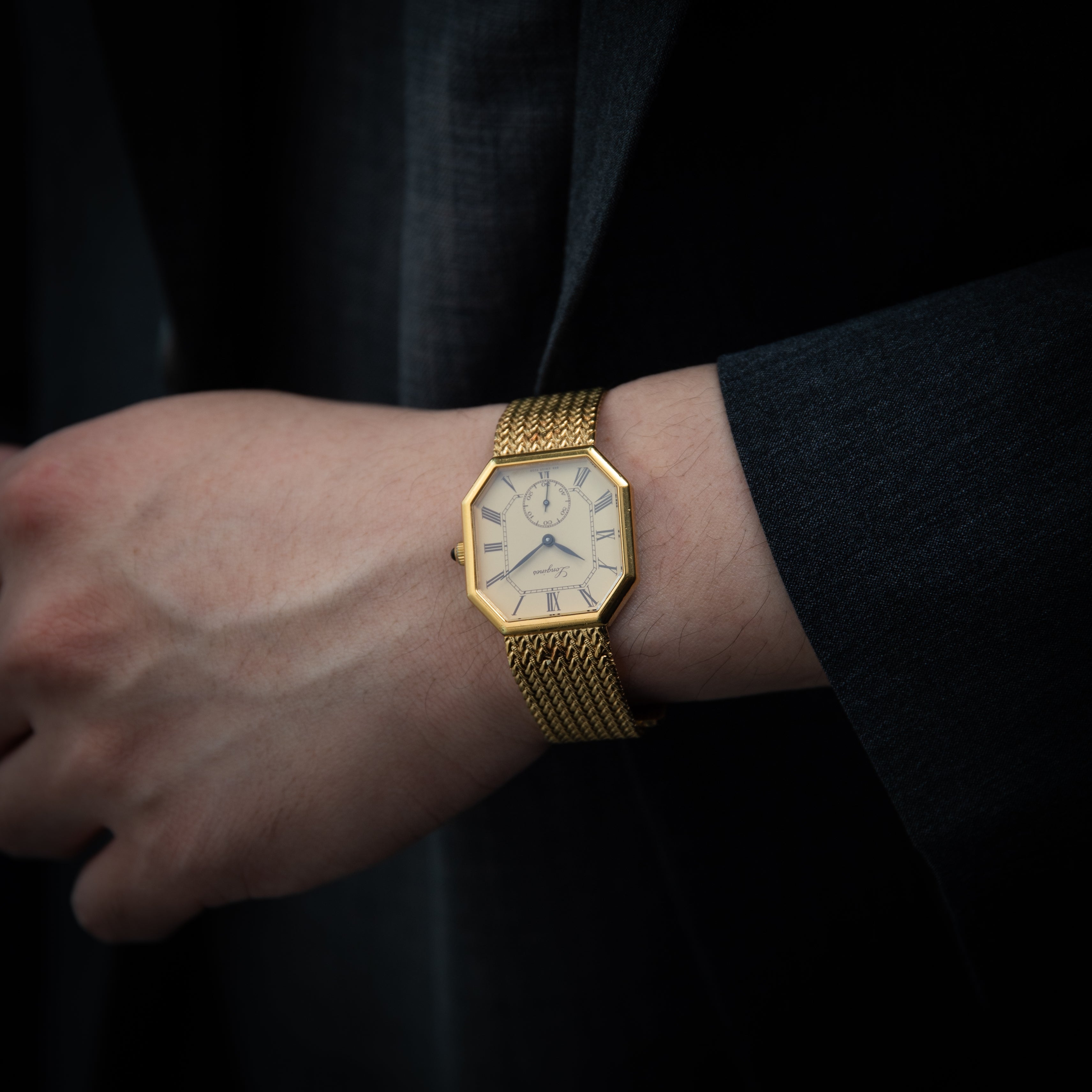 ロンジン オクタゴンケース 1969年製 GP/ステンバック ローマンダイヤル スモールセコンド 手巻き