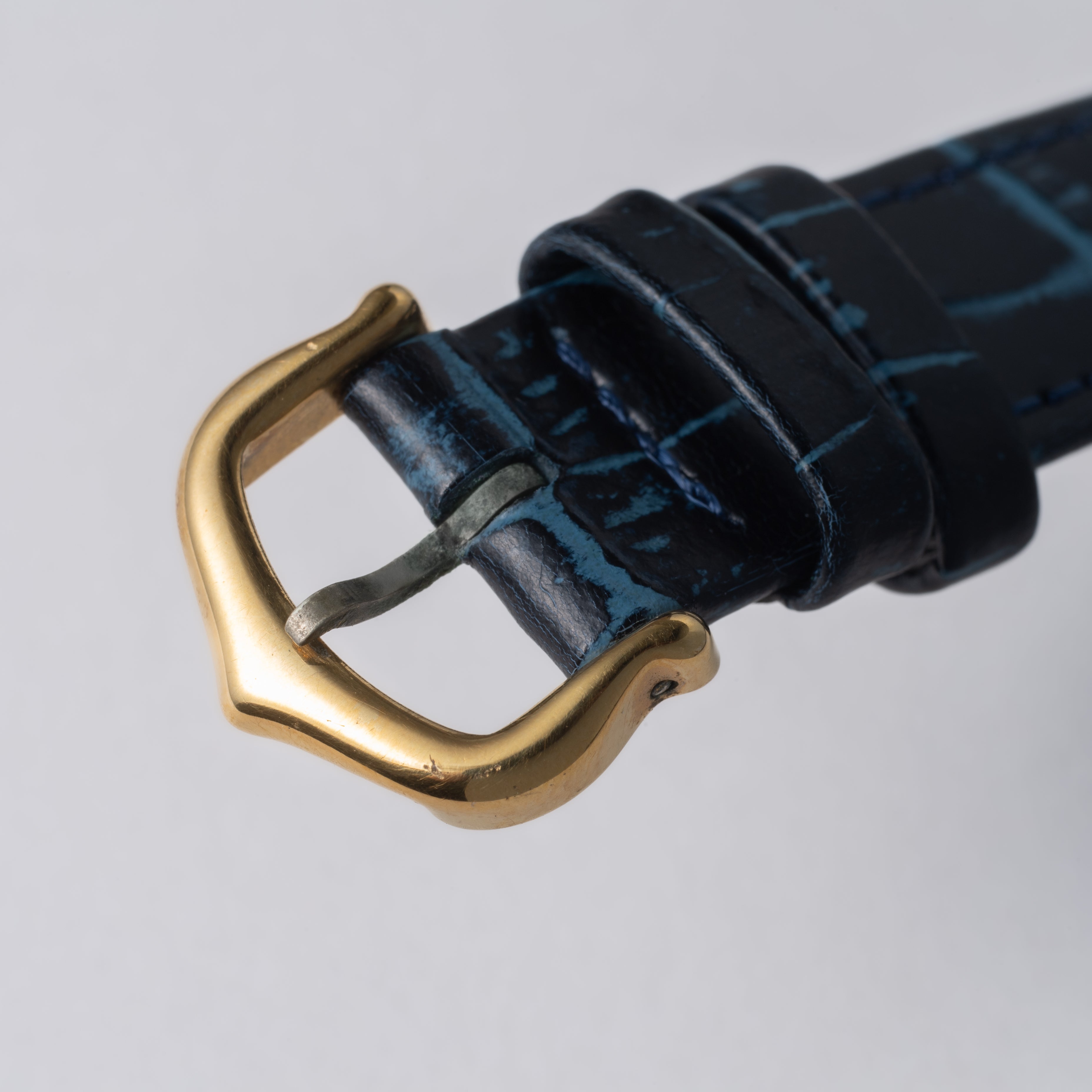 カルティエ マストタンク 1980年代製 SMサイズ 手巻き ラピスブルーダイヤル 純正尾錠付き