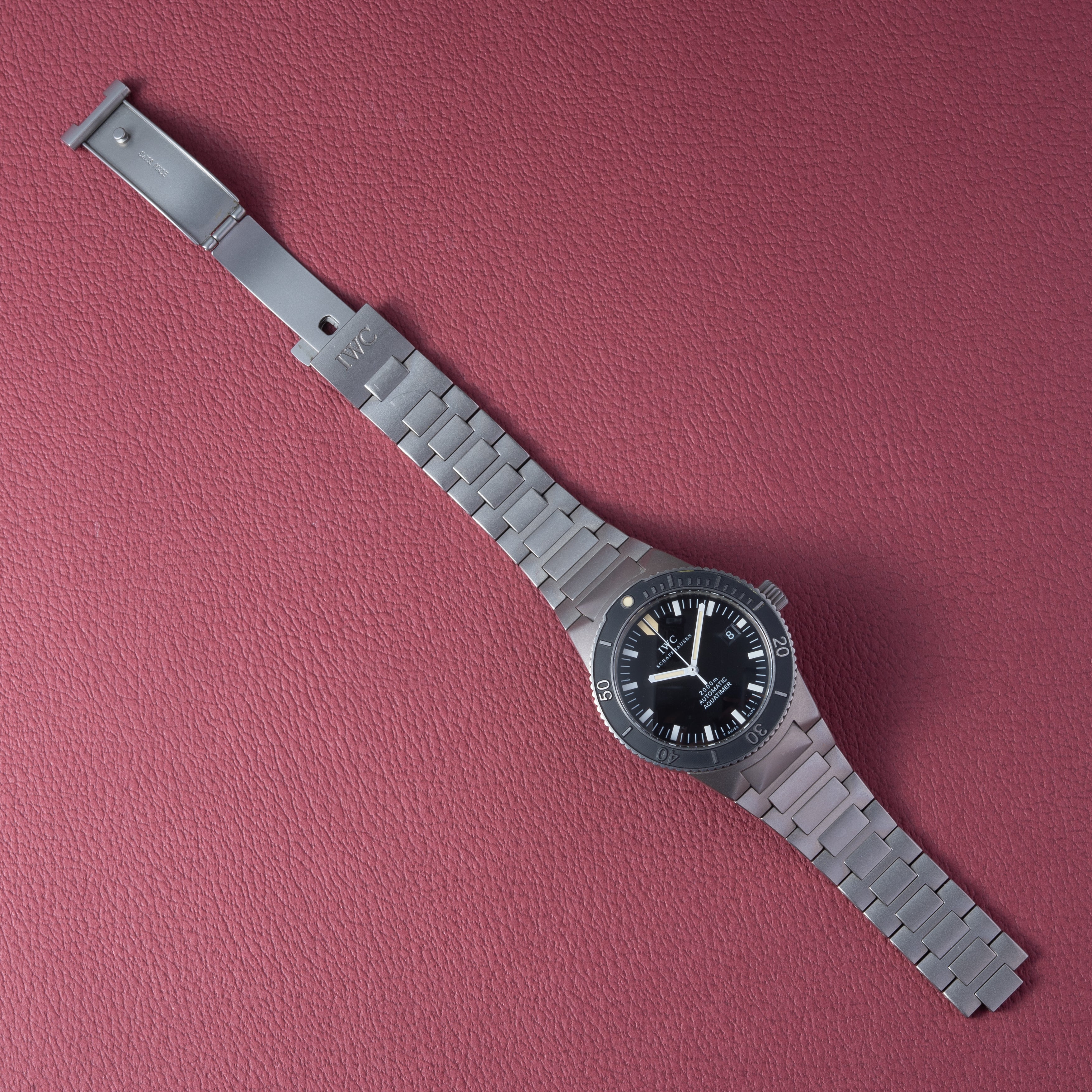 IWC 1999年製 アクアタイマー 2000m防水 チタン 純正ブレス お魚リューズ