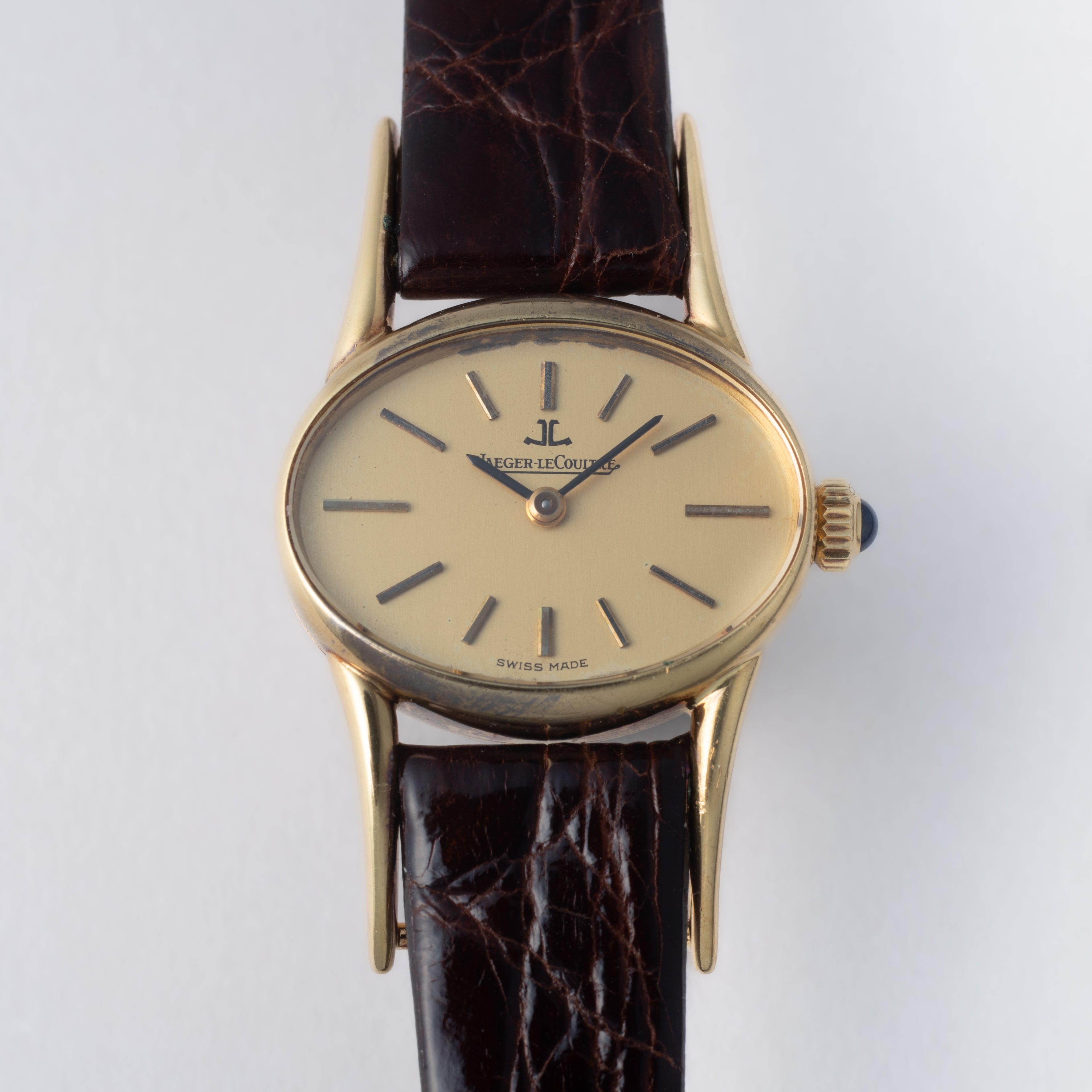 ジャガールクルト 18金無垢イエローゴールド レディースウォッチ 1970年代製 手巻き