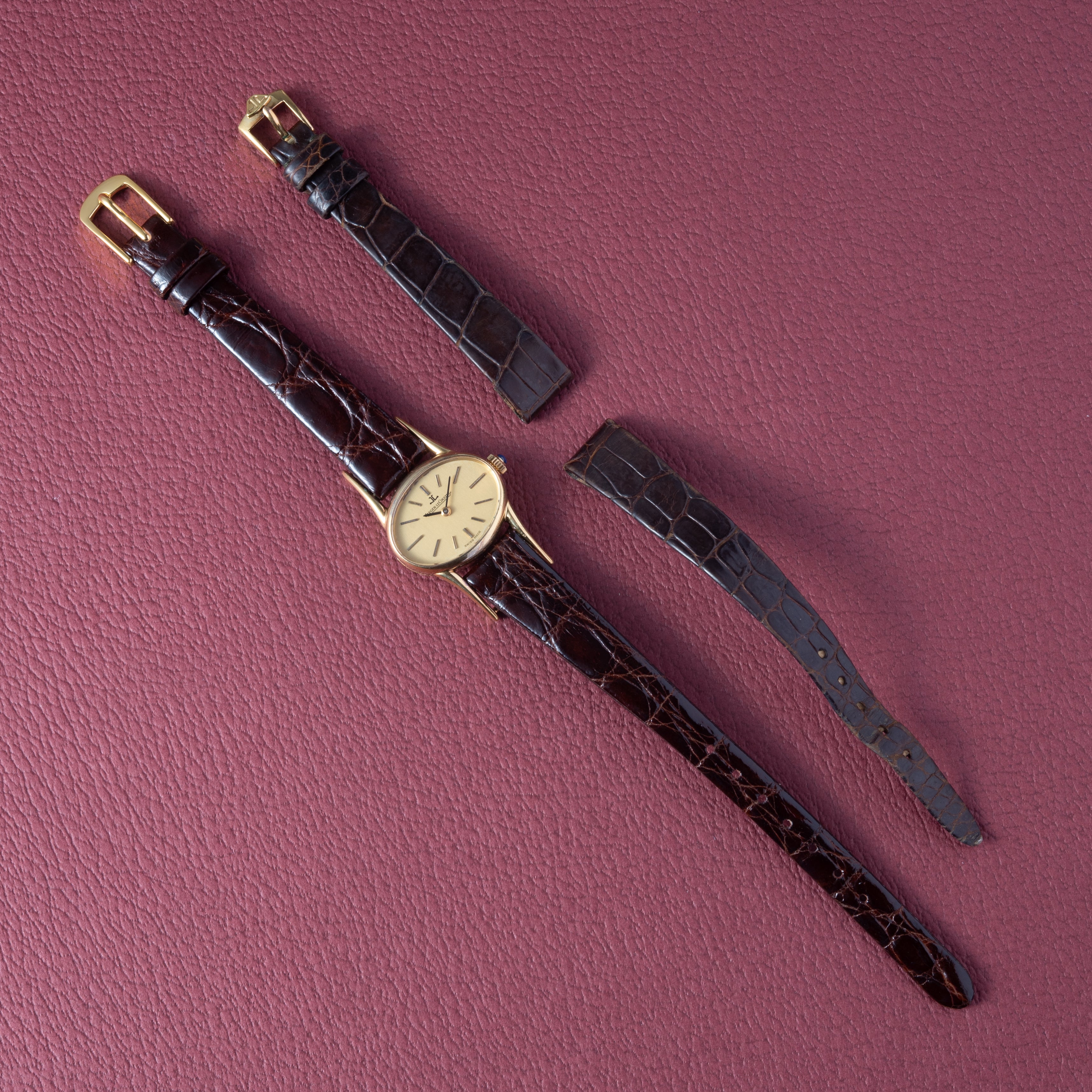 ジャガールクルト 18金無垢イエローゴールド レディースウォッチ 1970年代製 手巻き