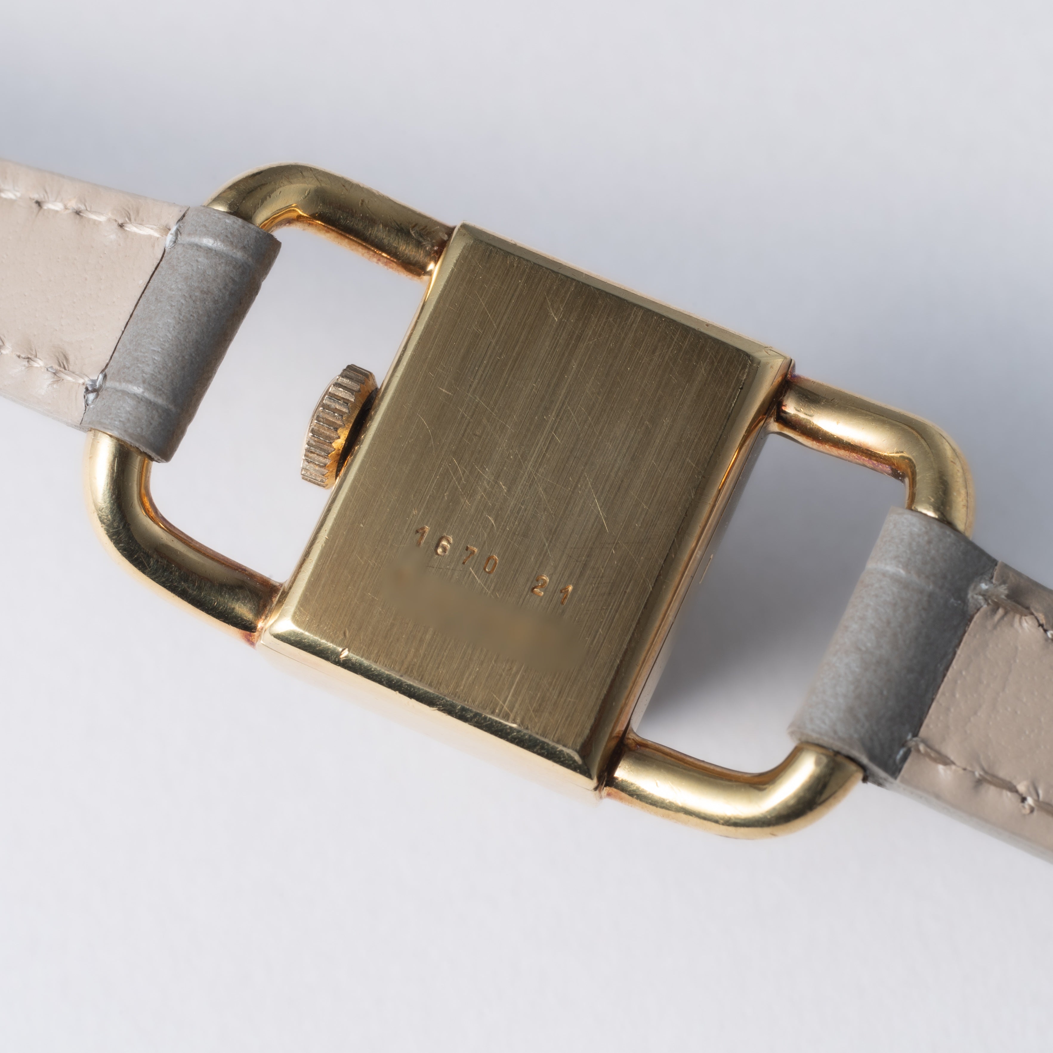 ジャガー・ルクルト 18金無垢レディースウォッチ エトリエ 1970年代製 ブラックダイヤル 手巻き