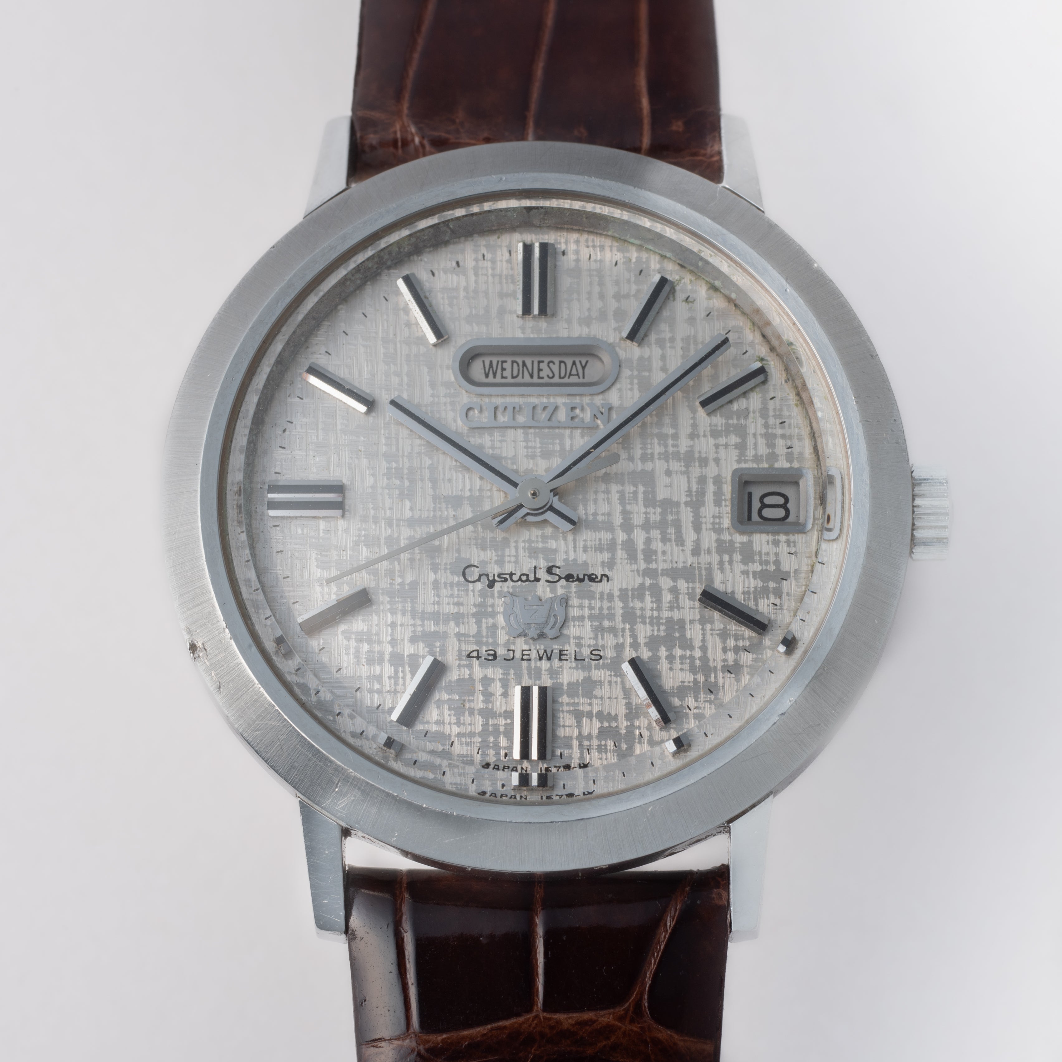 シチズン クリスタル7 43石 1968年製 自動巻 絹目ダイヤル