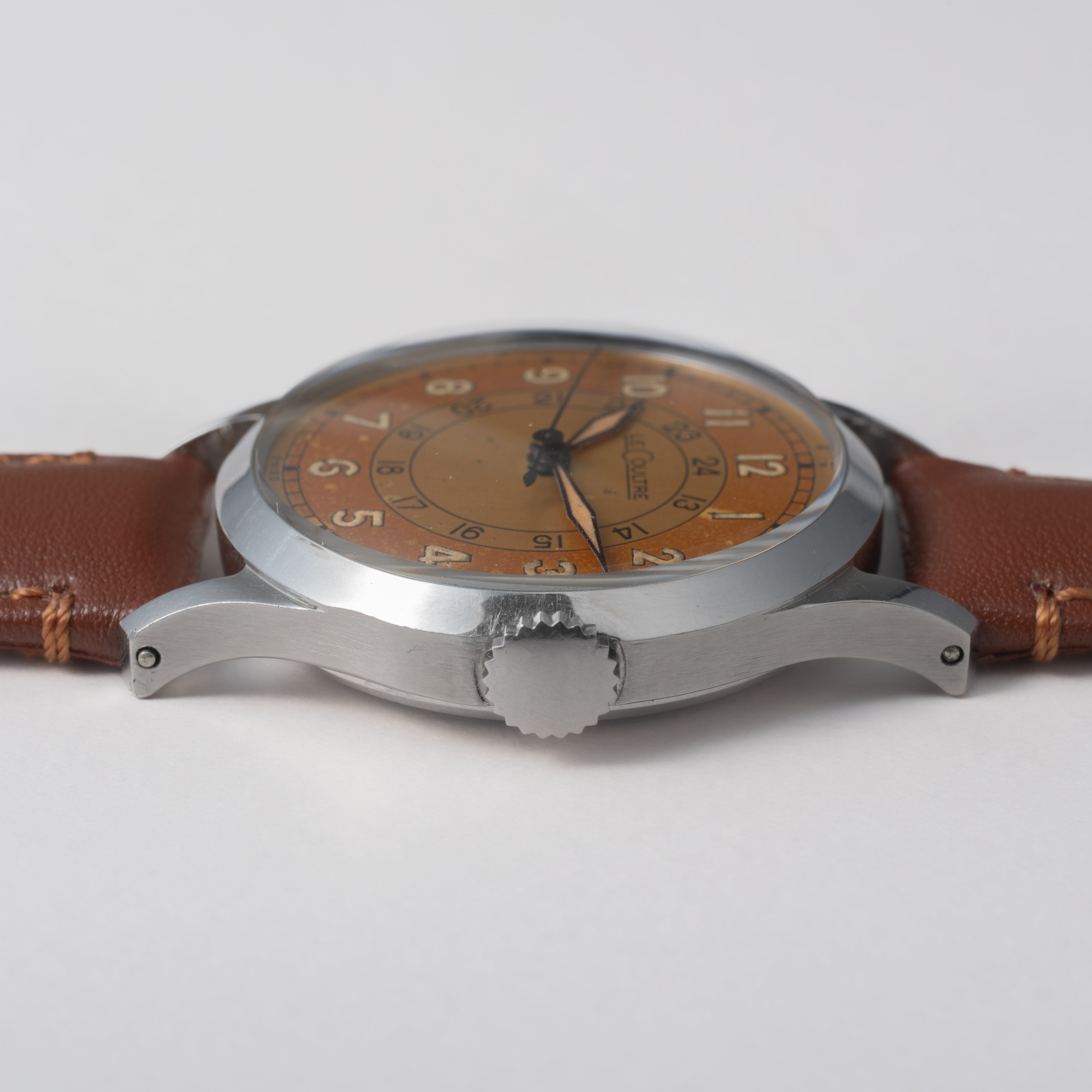 ルクルト 1940年代製 ラウンド アヴィエイタータイプ 24時間表記 手巻き Cal.450/2A