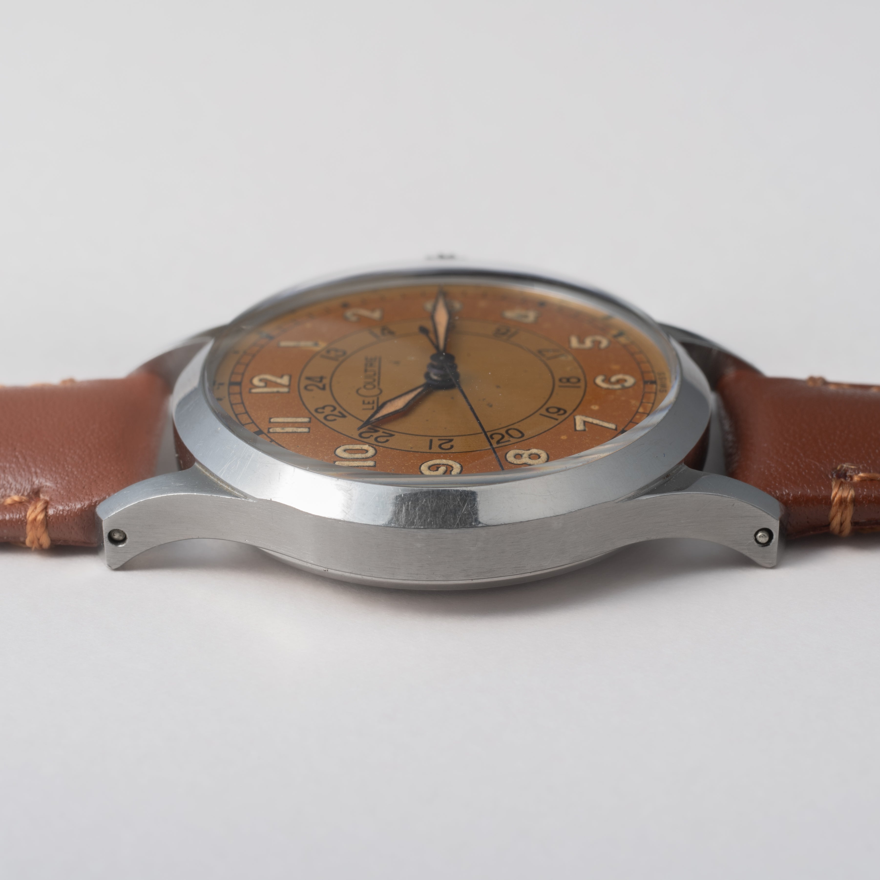 ルクルト 1940年代製 ラウンド アヴィエイタータイプ 24時間表記 手巻き Cal.450/2A
