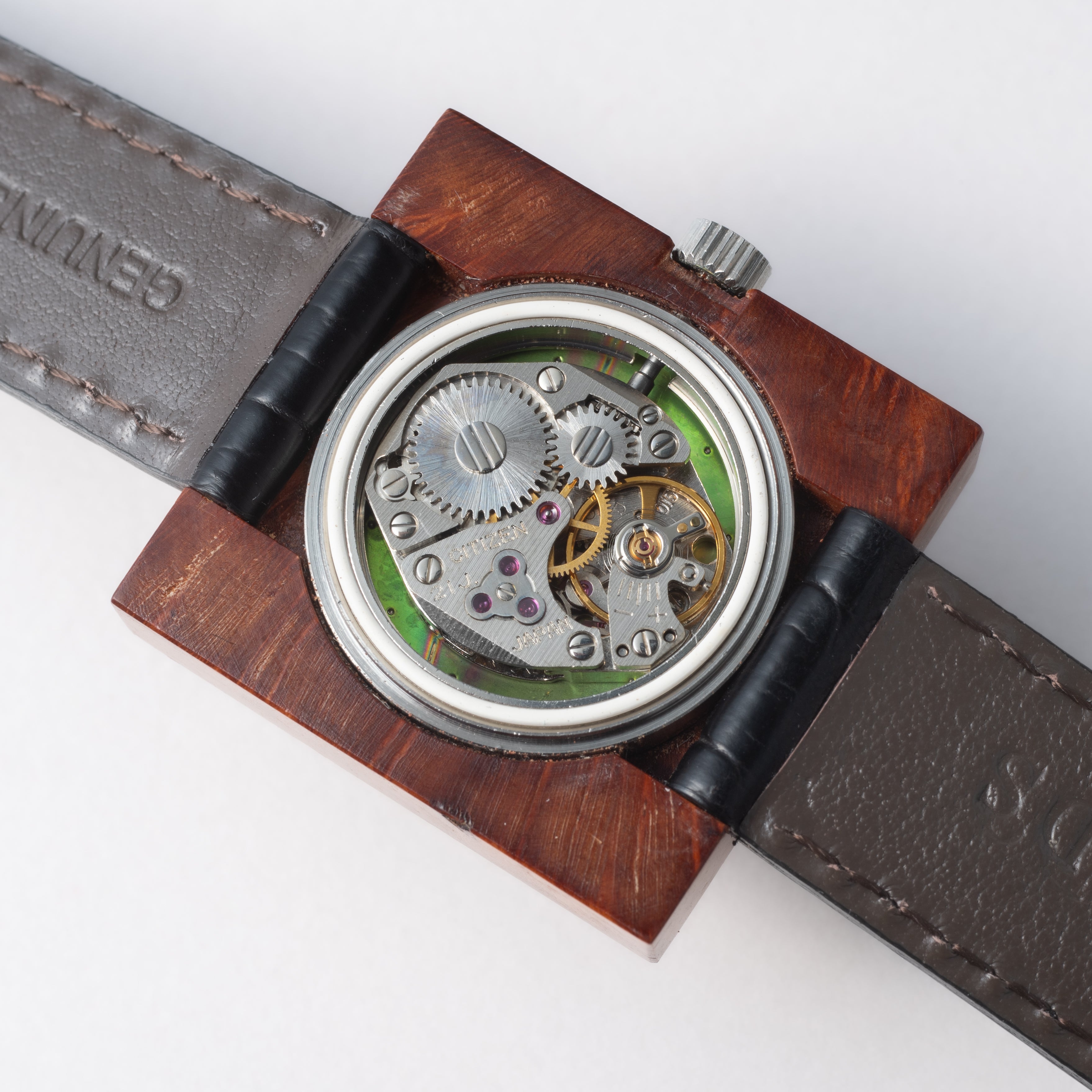 シチズン アフロクラフト木製ケース 1973年製 手巻 未使用品