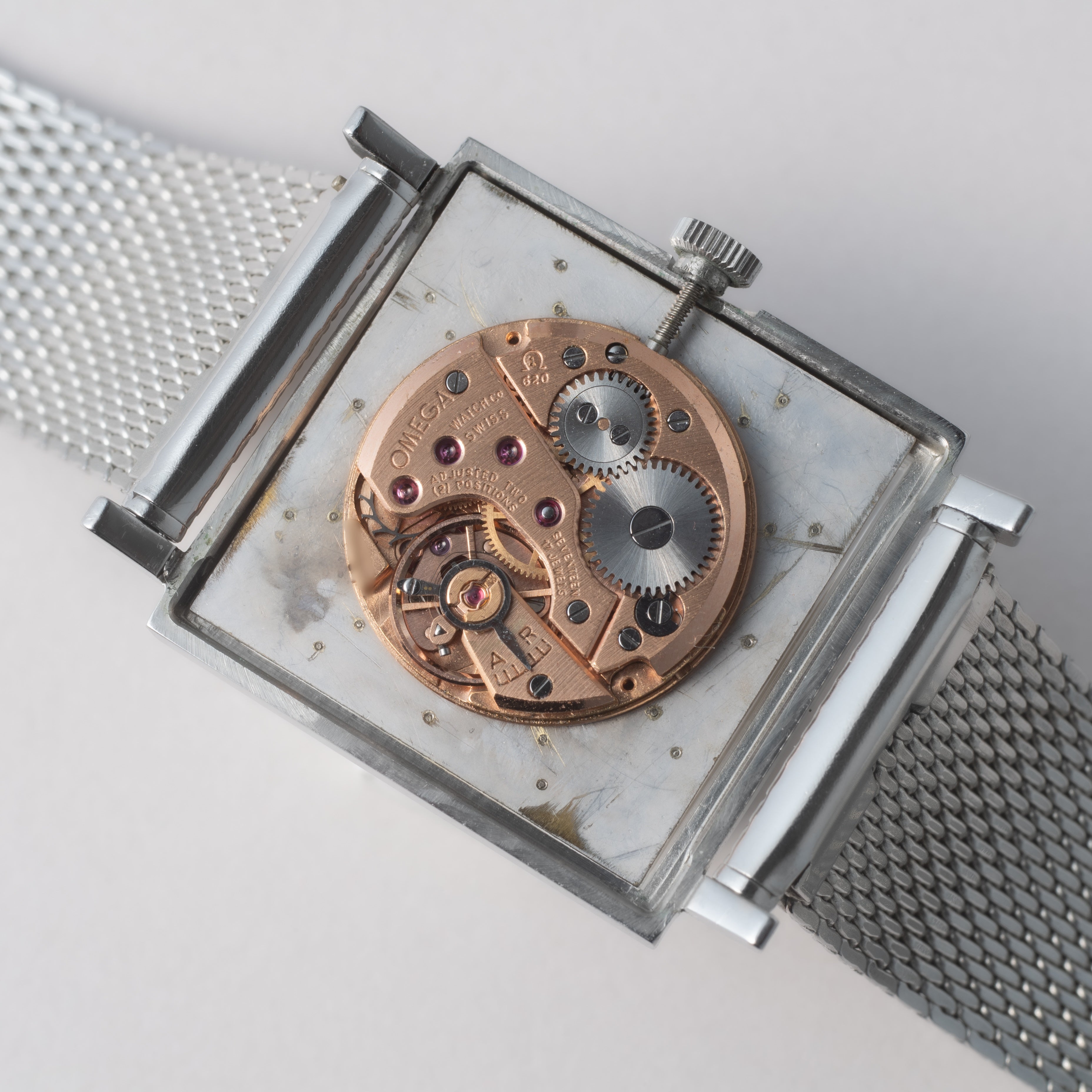 オメガ デ・ヴィル スクエアケース 1968年製 手巻 社外ブレス付き