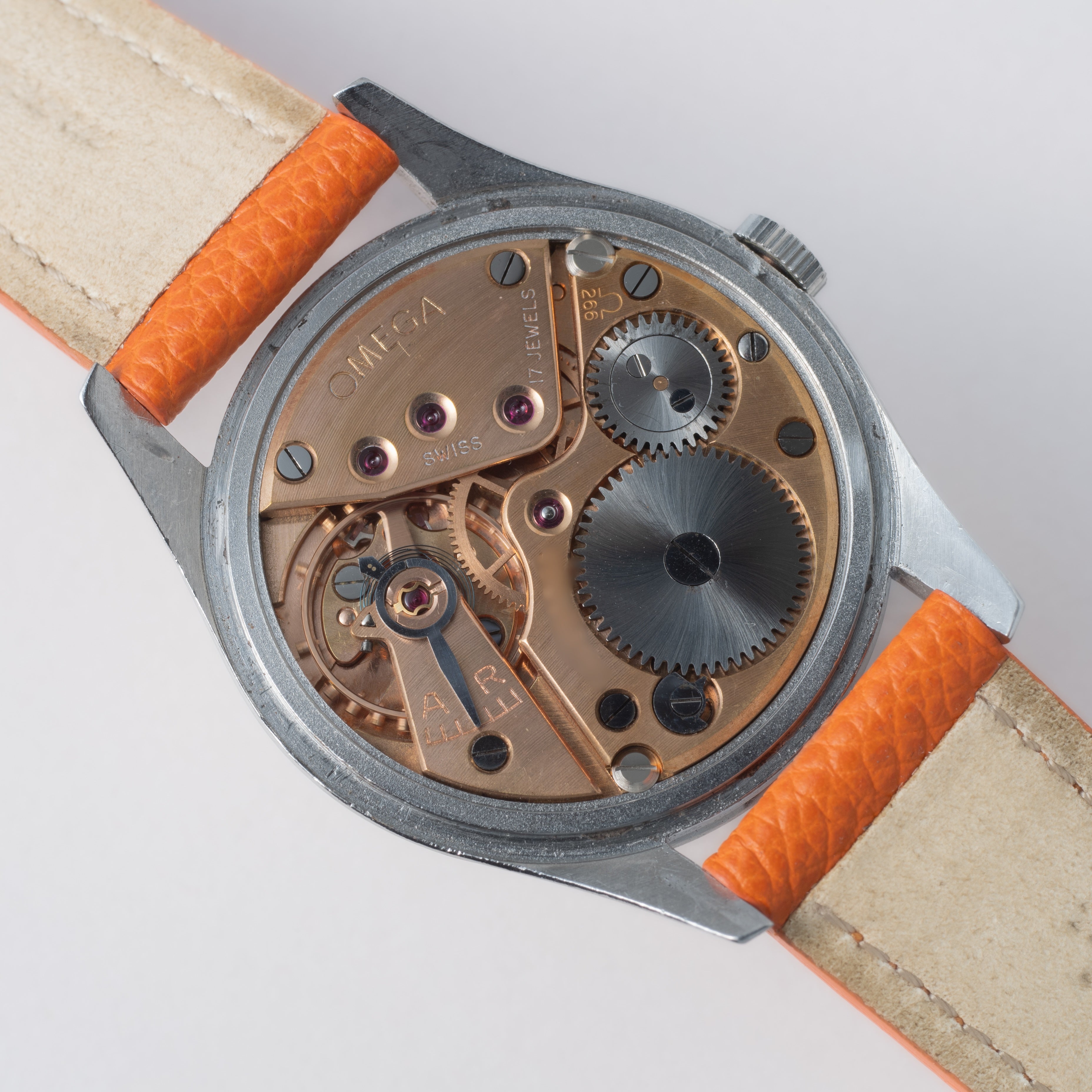 オメガ 30mmキャリバー 1954年製 手巻き Cal. 266 飛びアラビア スモールセコンド