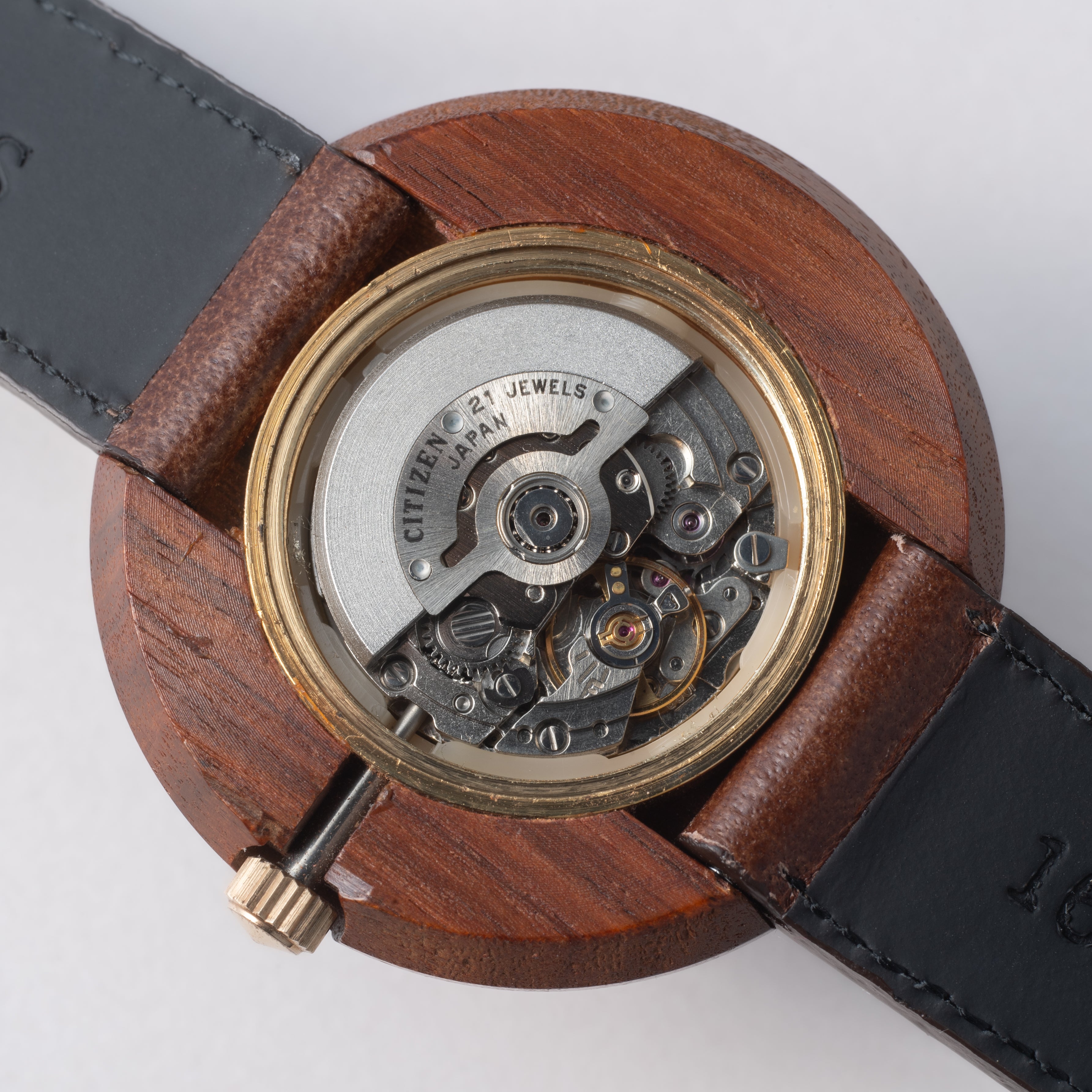 シチズン コスモスターV2 アフロクラフトケース(木製)青虎目文字盤 ハイビート自動巻き 1973年製 未使用品