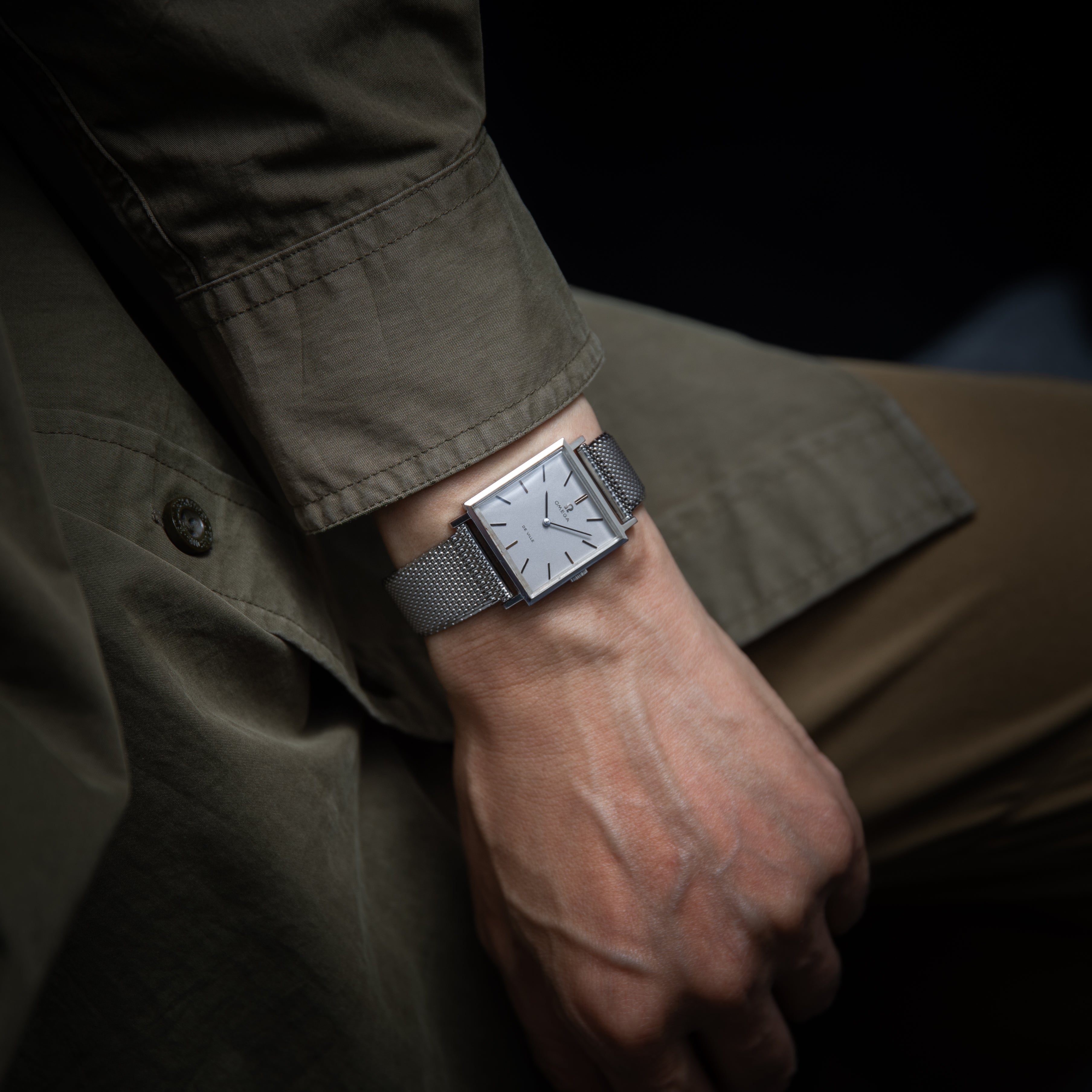 オメガ デ・ヴィル スクエアケース 1968年製 手巻 社外ブレス付き