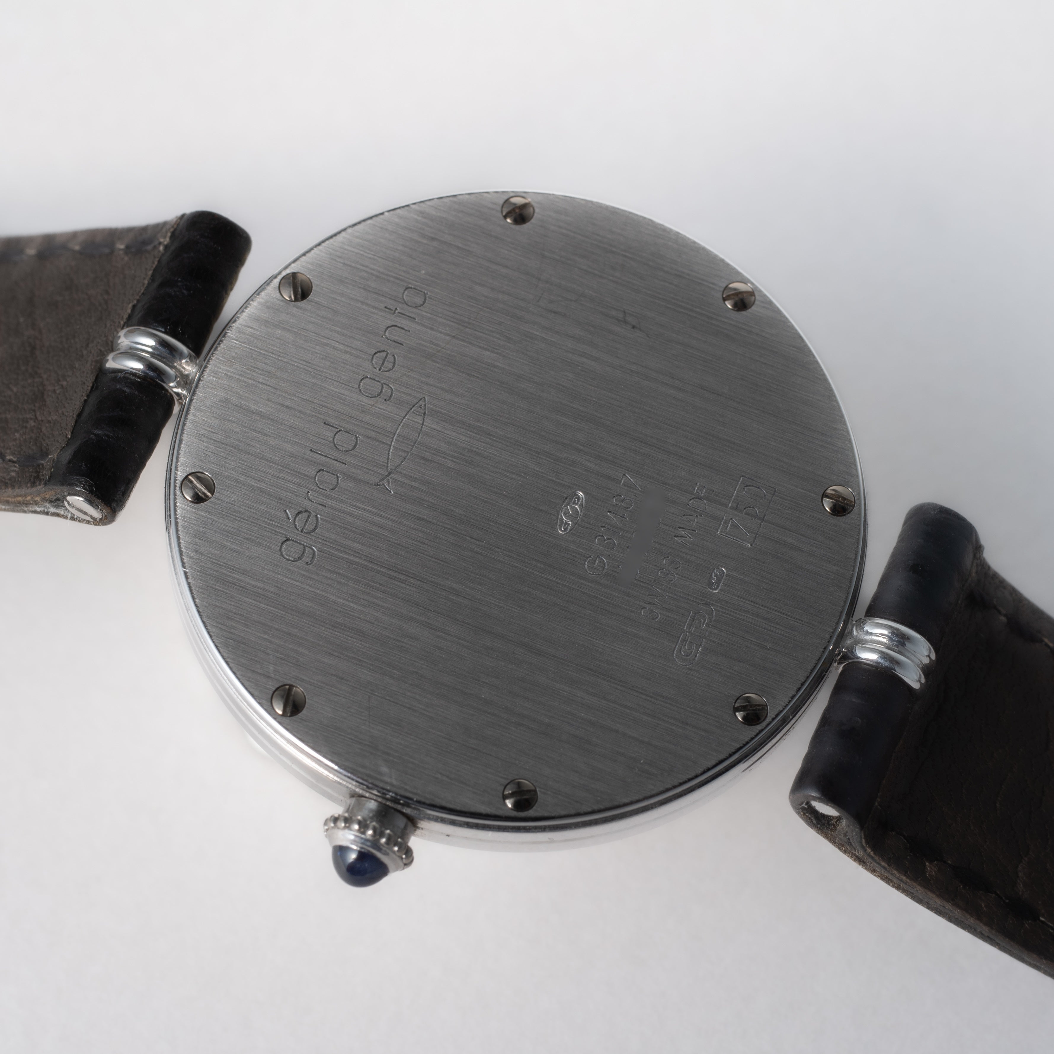 ジェラルド・ジェンタ 18金無垢ホワイトゴールド フェラーリF40 1987発売 手巻 シェルダイヤル