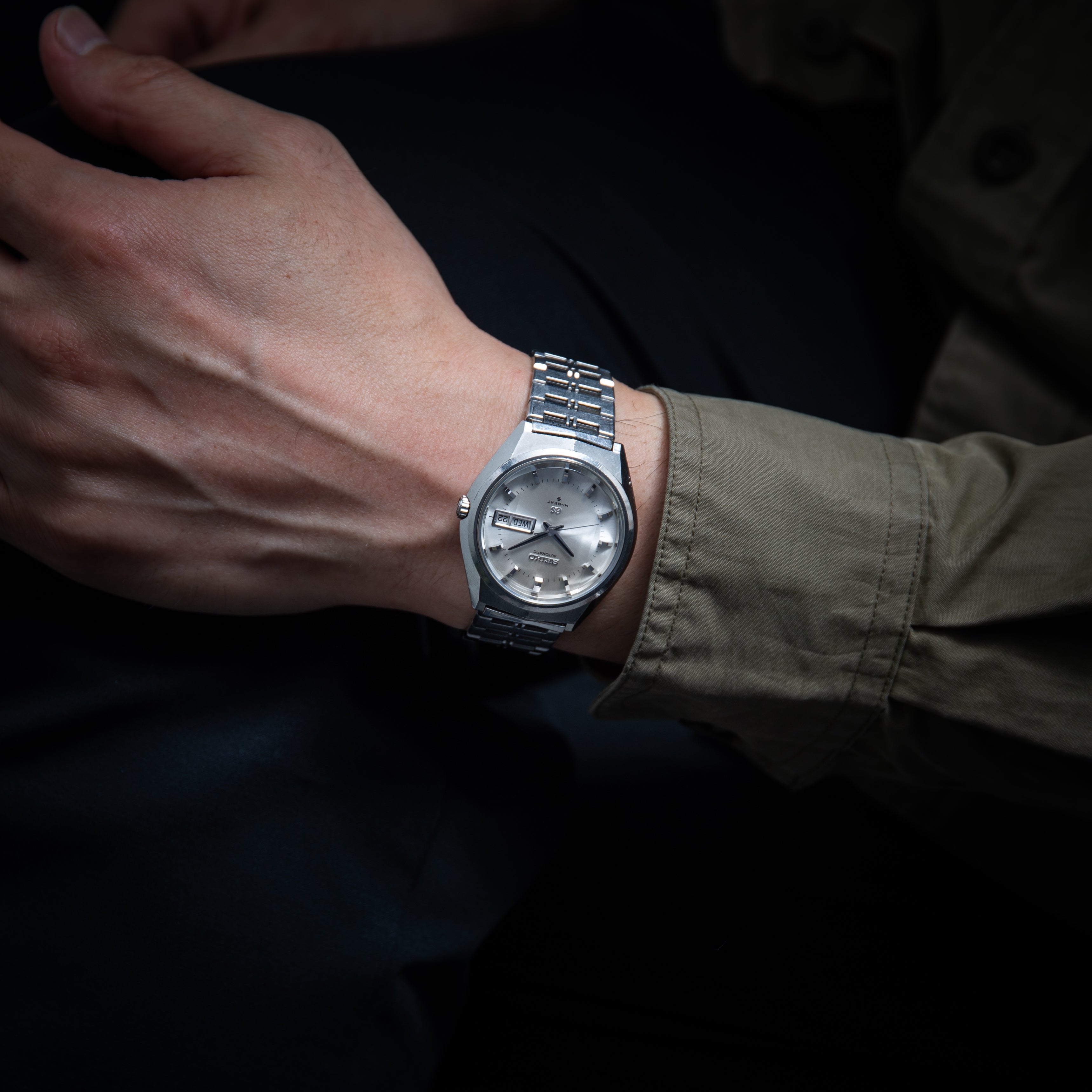 グランドセイコー 61GS 自動巻き ハイビート 1972年製 ブレス付き 3面カットガラス Ref.6146-8050