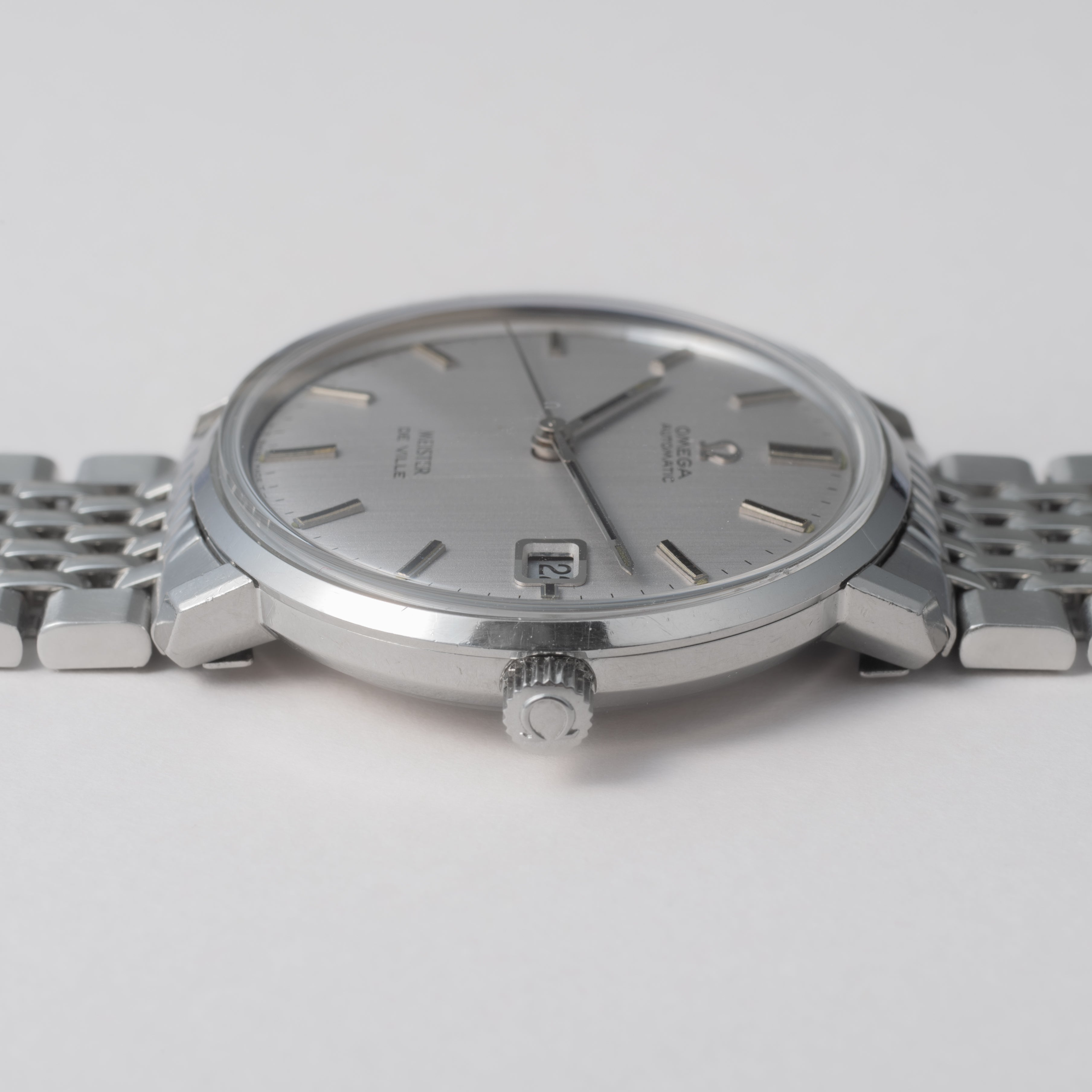 オメガ マイスター Wネーム グレーダイヤル 1969年製 ブレス付き