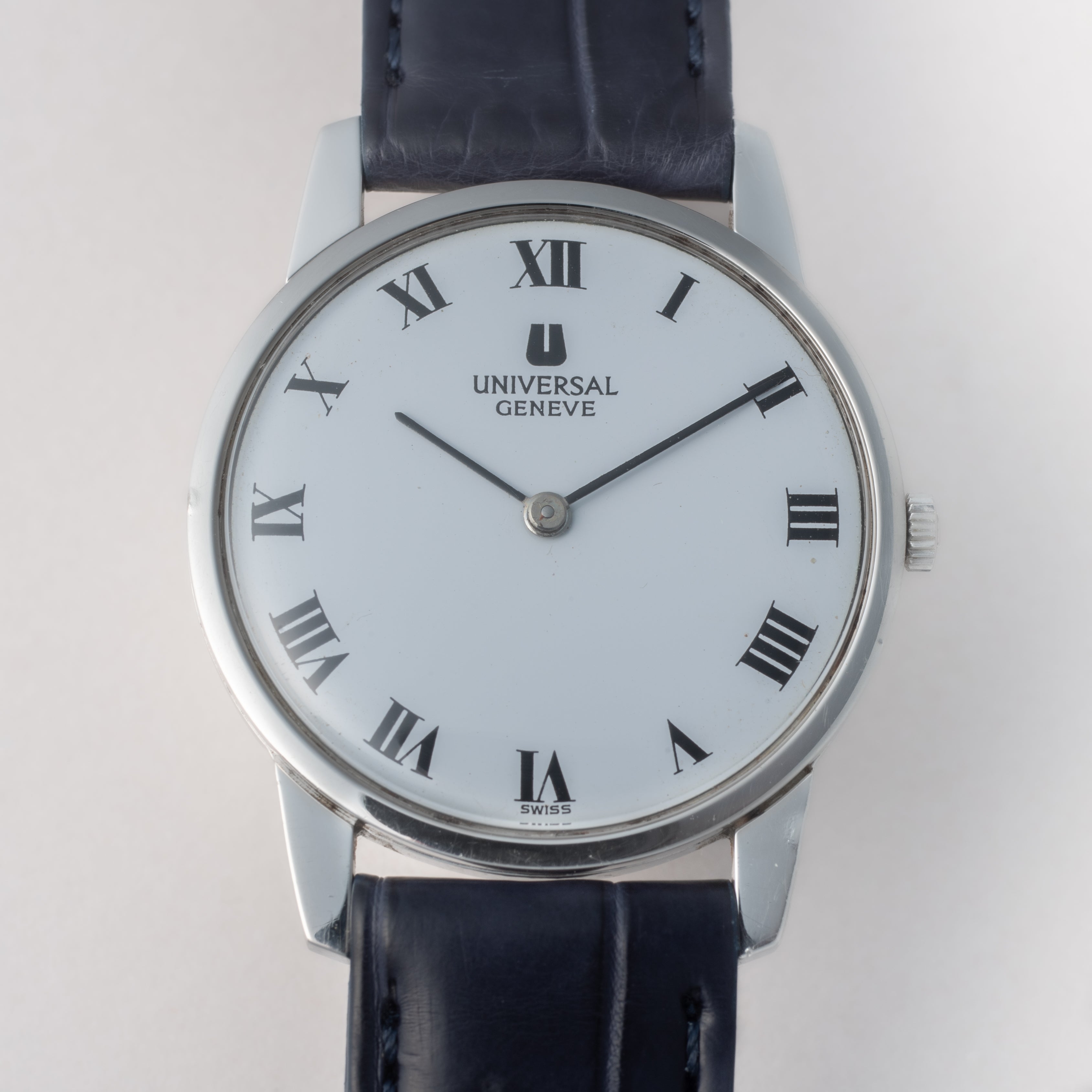 ユニバーサル・ジュネーブ アルテッセ ホワイトローマンダイヤル 1970年代製 手巻き