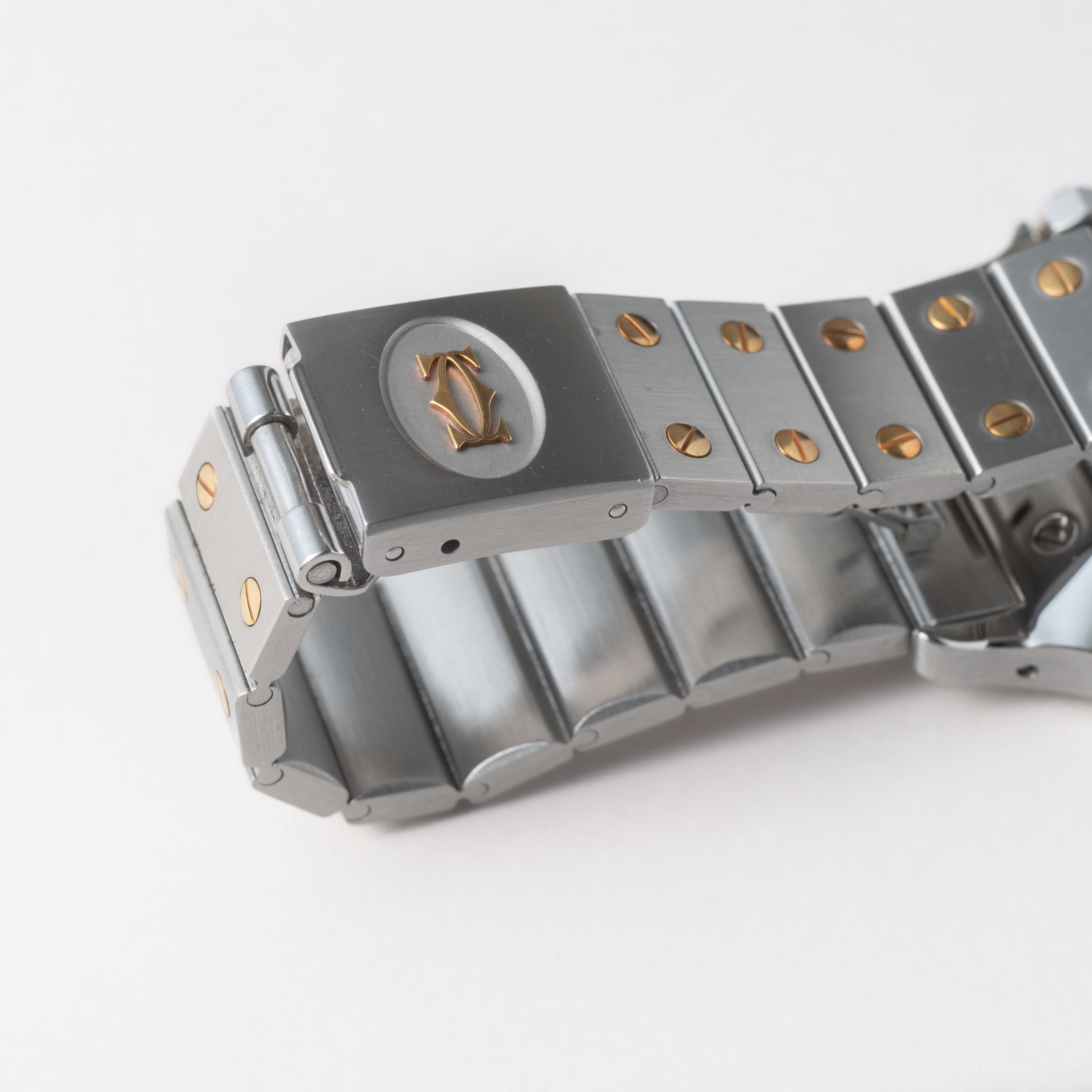 カルティエ サントス LMサイズ コンビ 自動巻き 1980年代製 ホワイトローマン