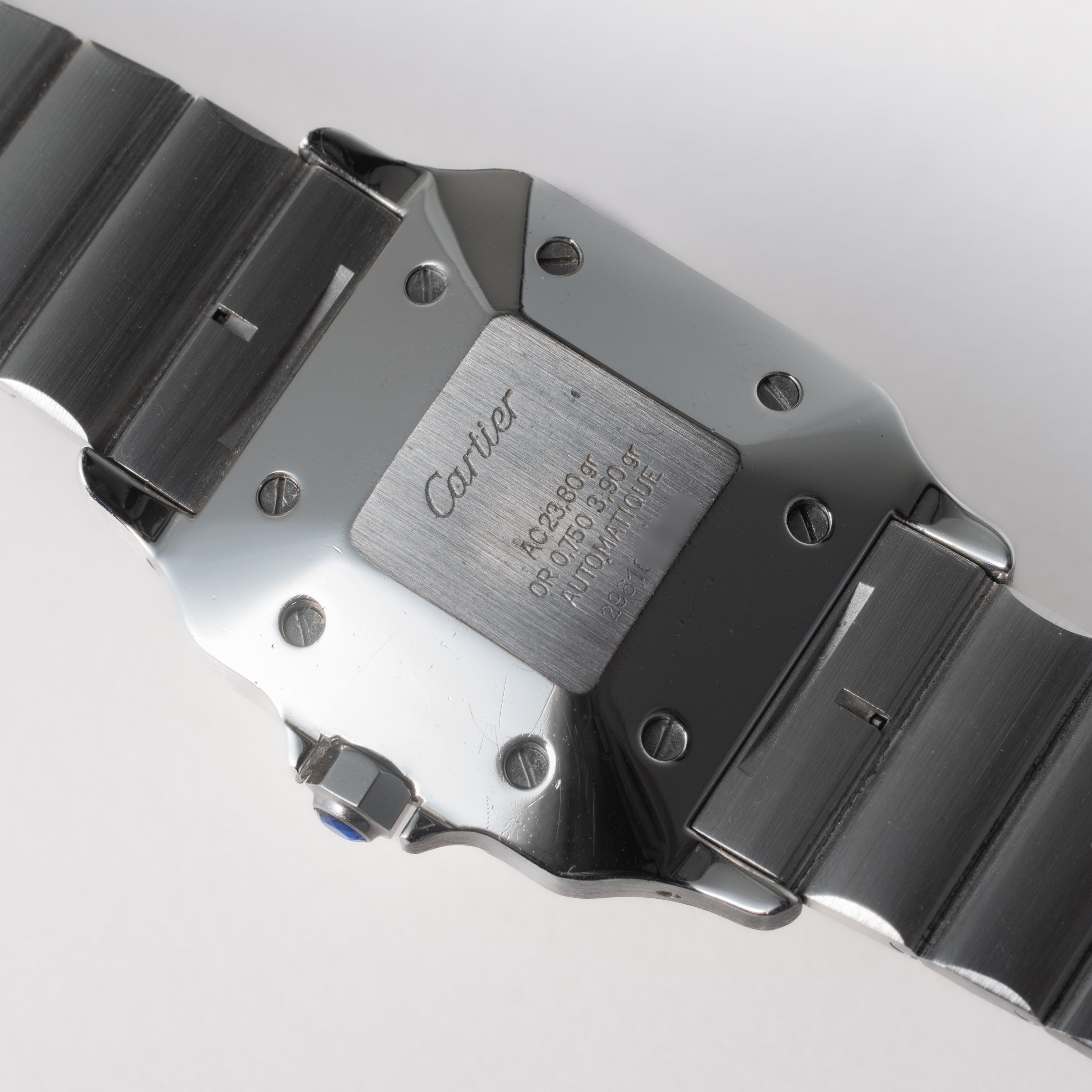 カルティエ サントス LMサイズ コンビ 自動巻き 1980年代製 ホワイトローマン