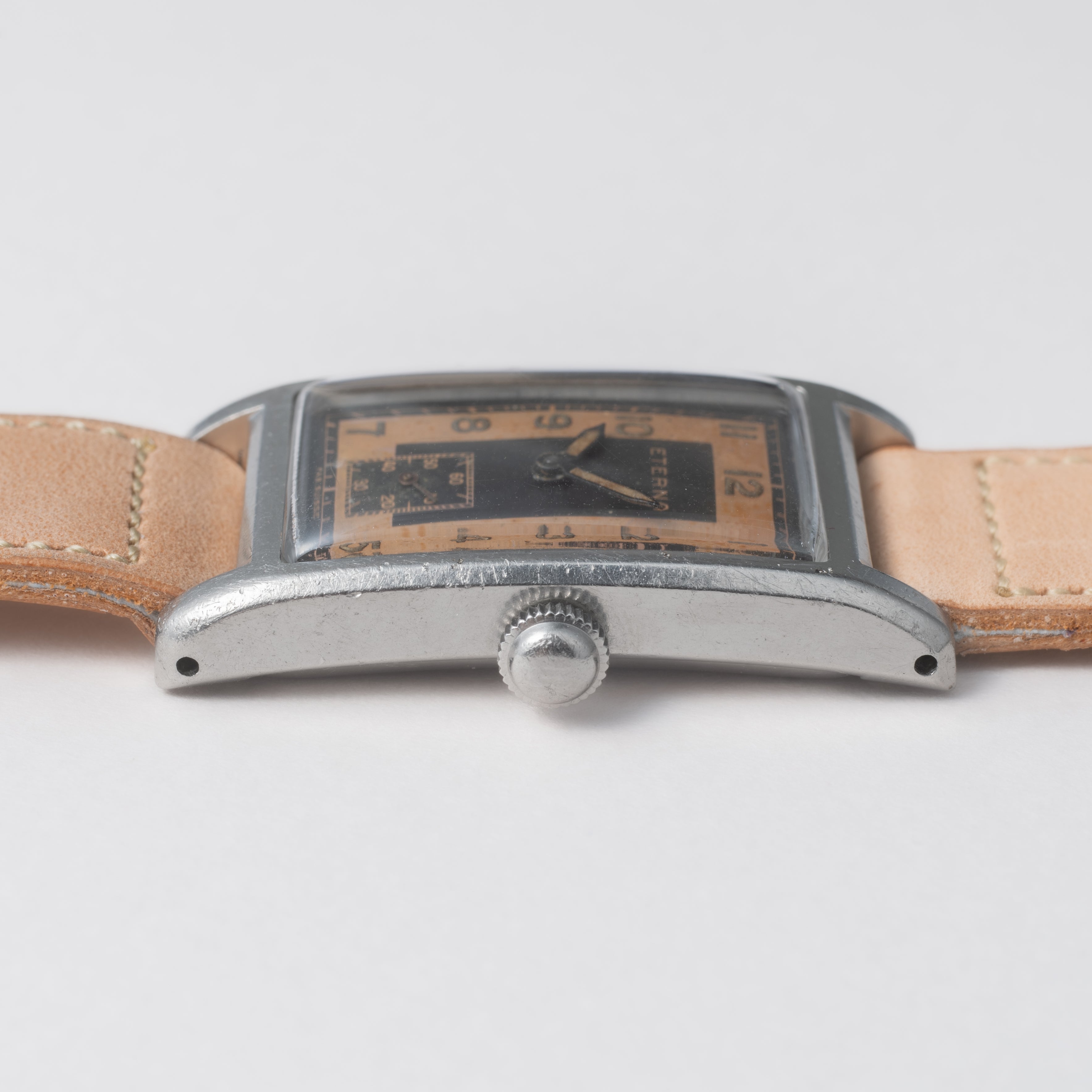 エテルナ レクタングル クラムシェルケース 1940年代製 手巻き ツートンダイヤル