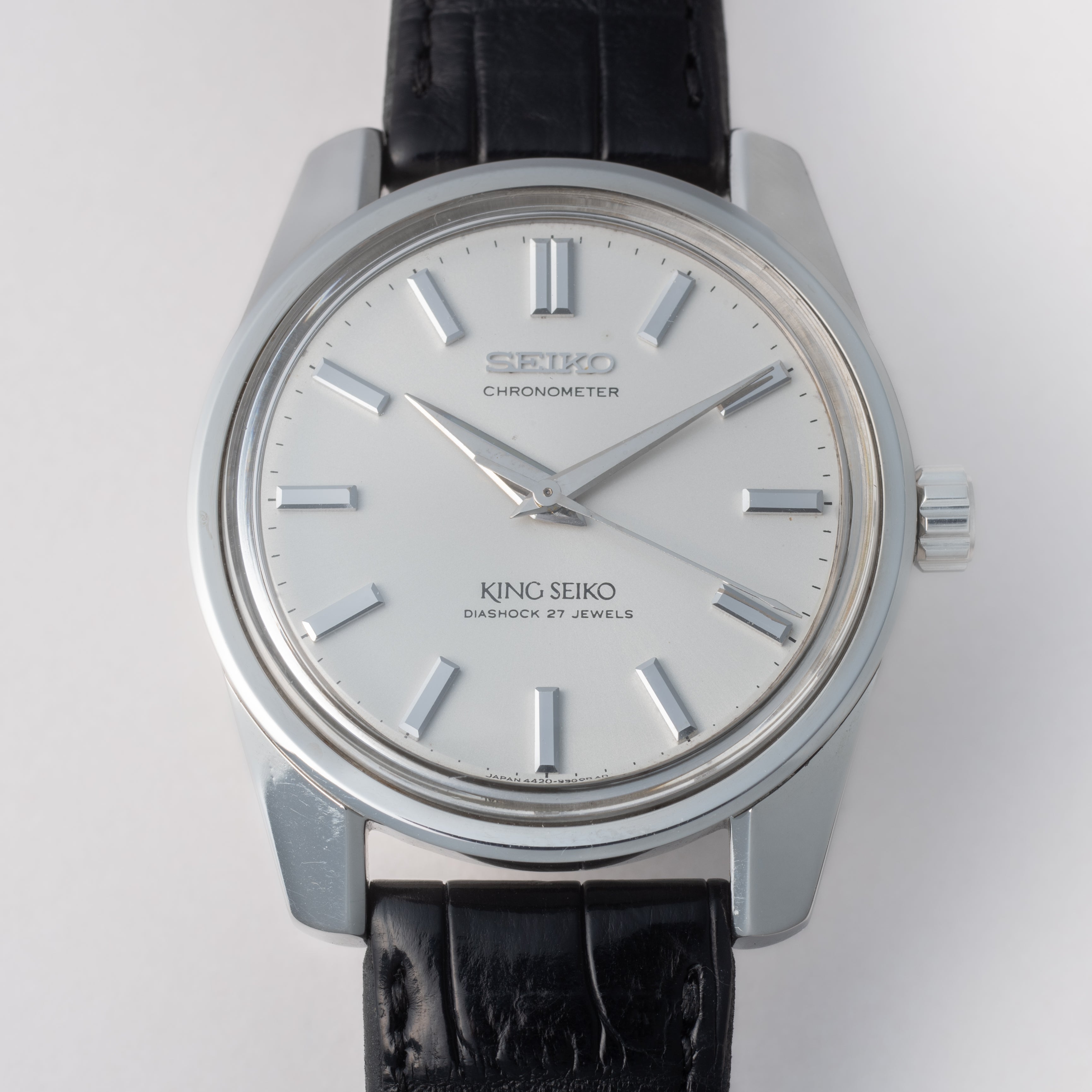 キングセイコー クロノメーター 後期 1966年製 Ref.4420-9990 獅子メダル ロービート手巻き 純正尾錠付き