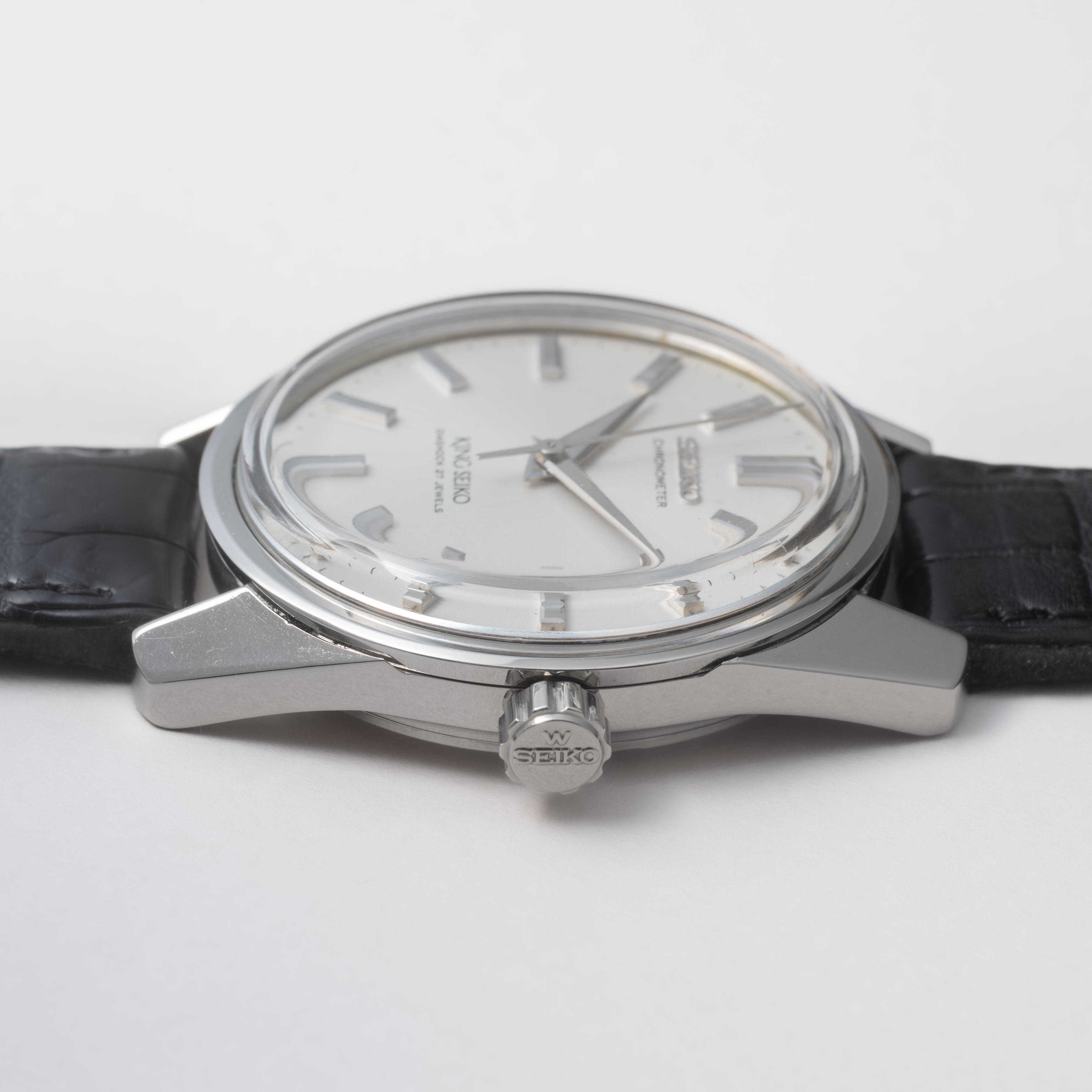 キングセイコー クロノメーター 後期 1966年製 Ref.4420-9990 獅子メダル ロービート手巻き 純正尾錠付き