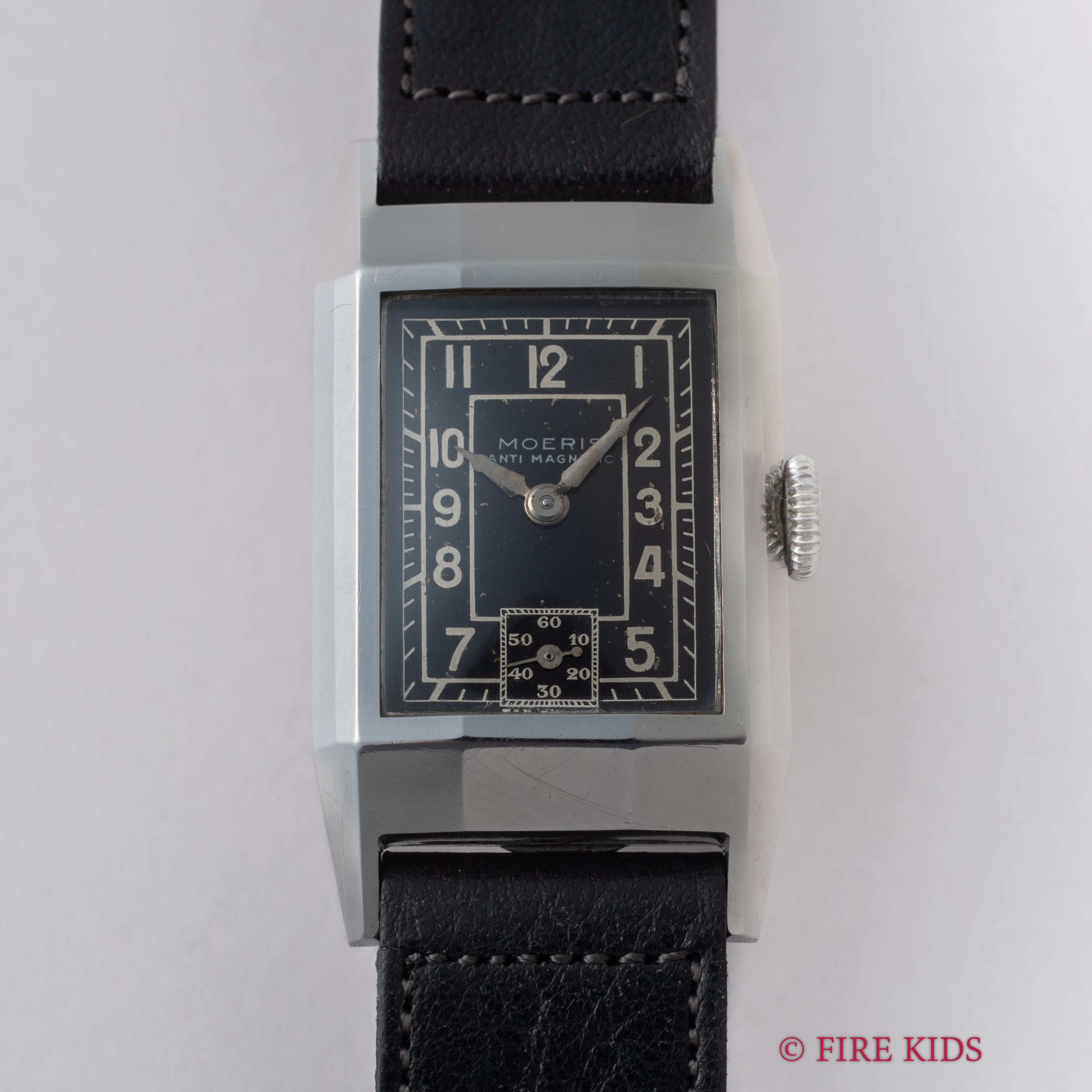 モーリス レクタンギュラー 手巻き 1940年代 ブラックアラビアダイヤル