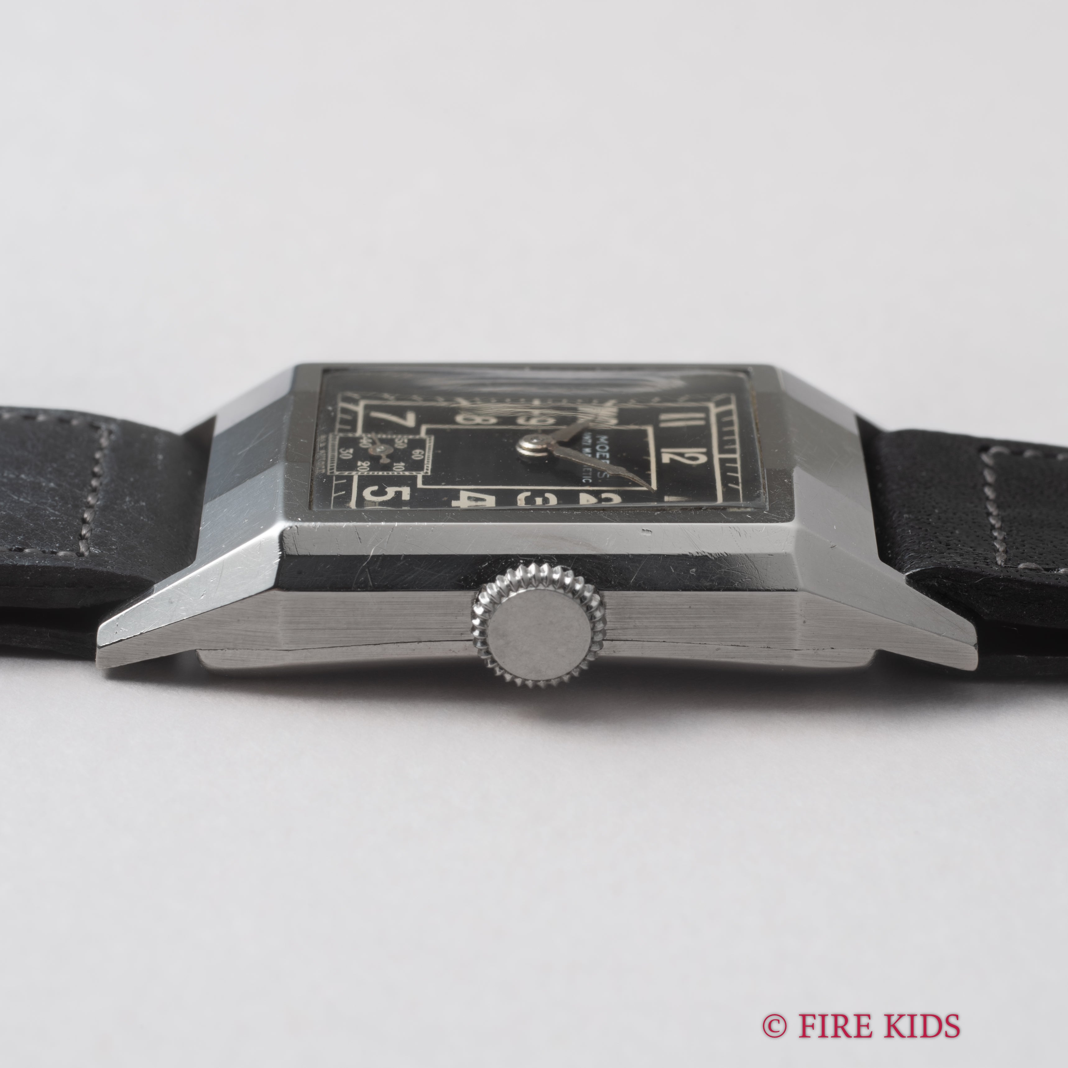 モーリス レクタンギュラー 手巻き 1940年代 ブラックアラビアダイヤル