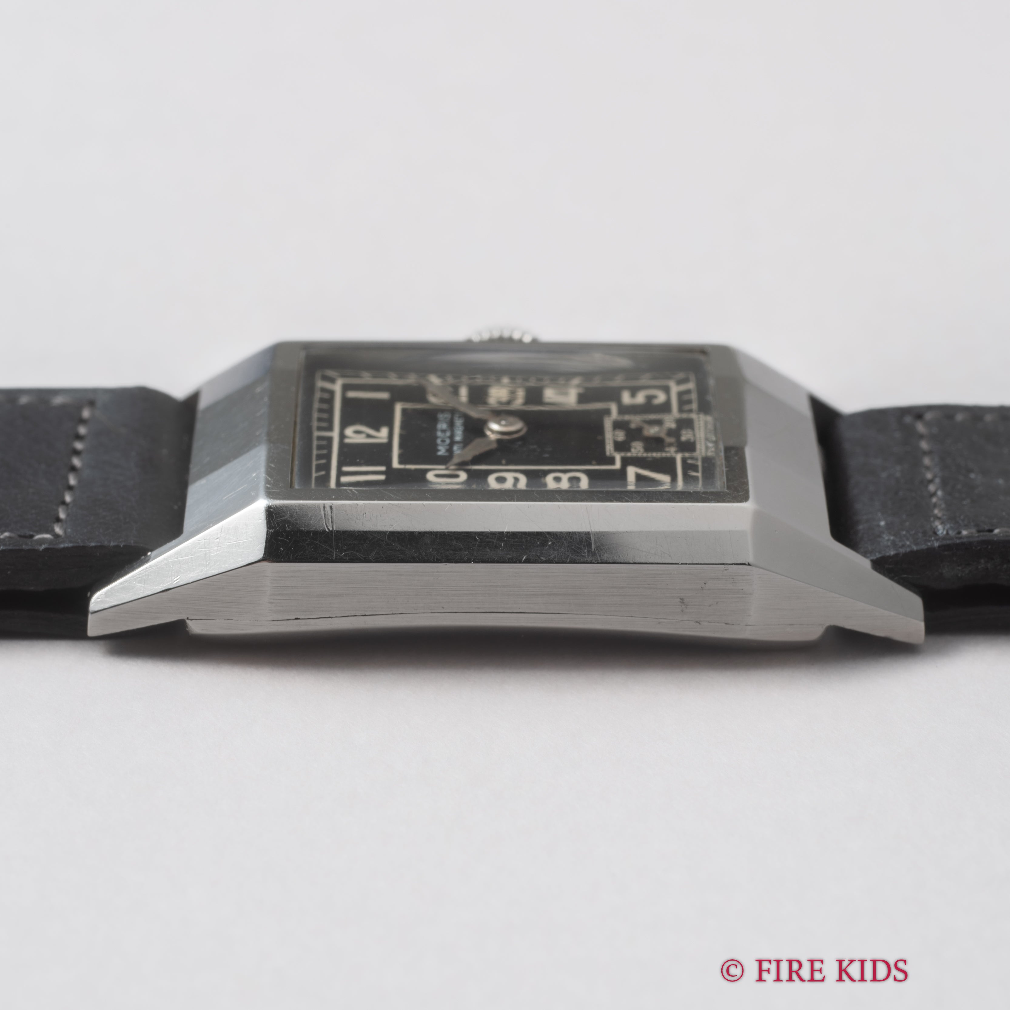 モーリス レクタンギュラー 手巻き 1940年代 ブラックアラビアダイヤル