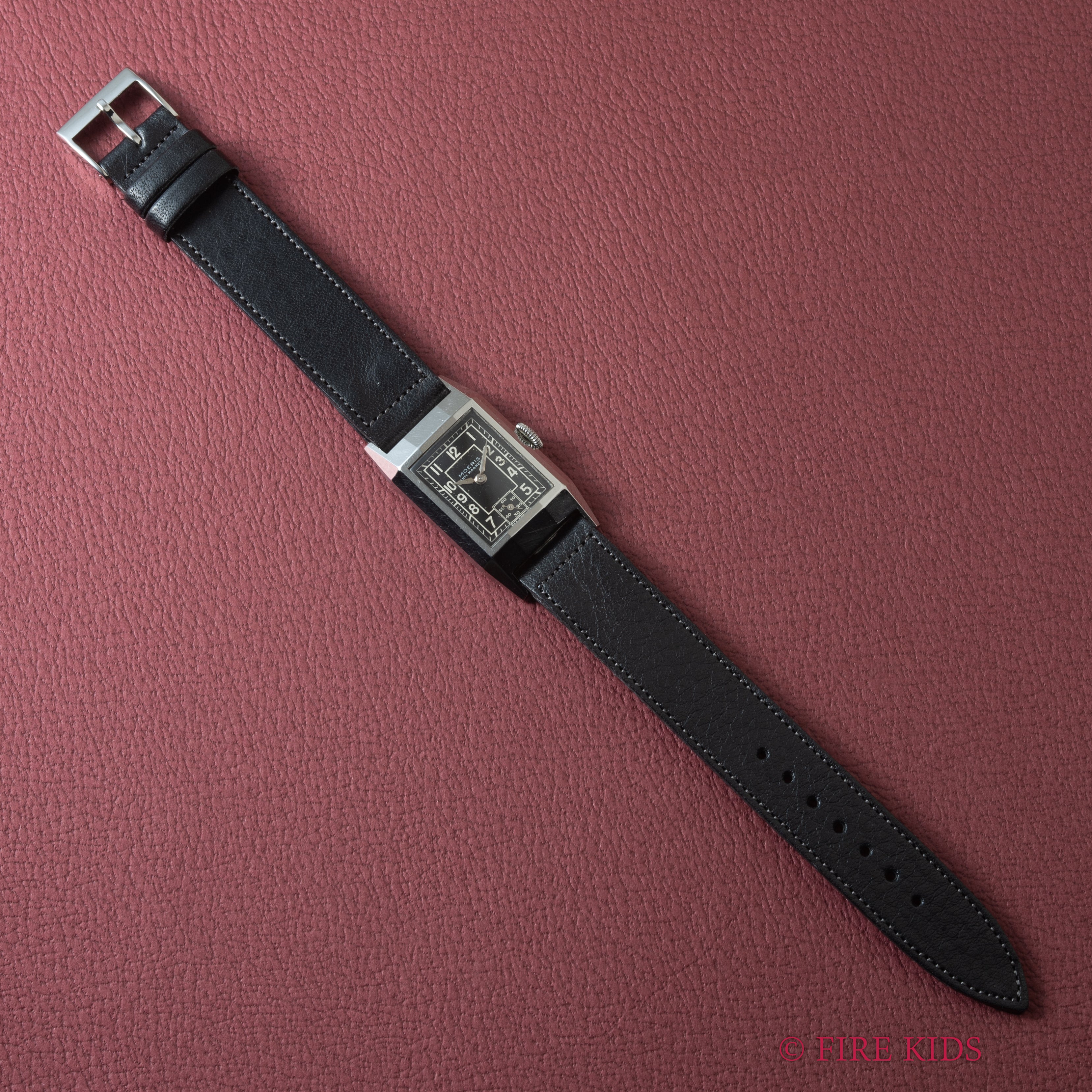 モーリス レクタンギュラー 手巻き 1940年代 ブラックアラビアダイヤル