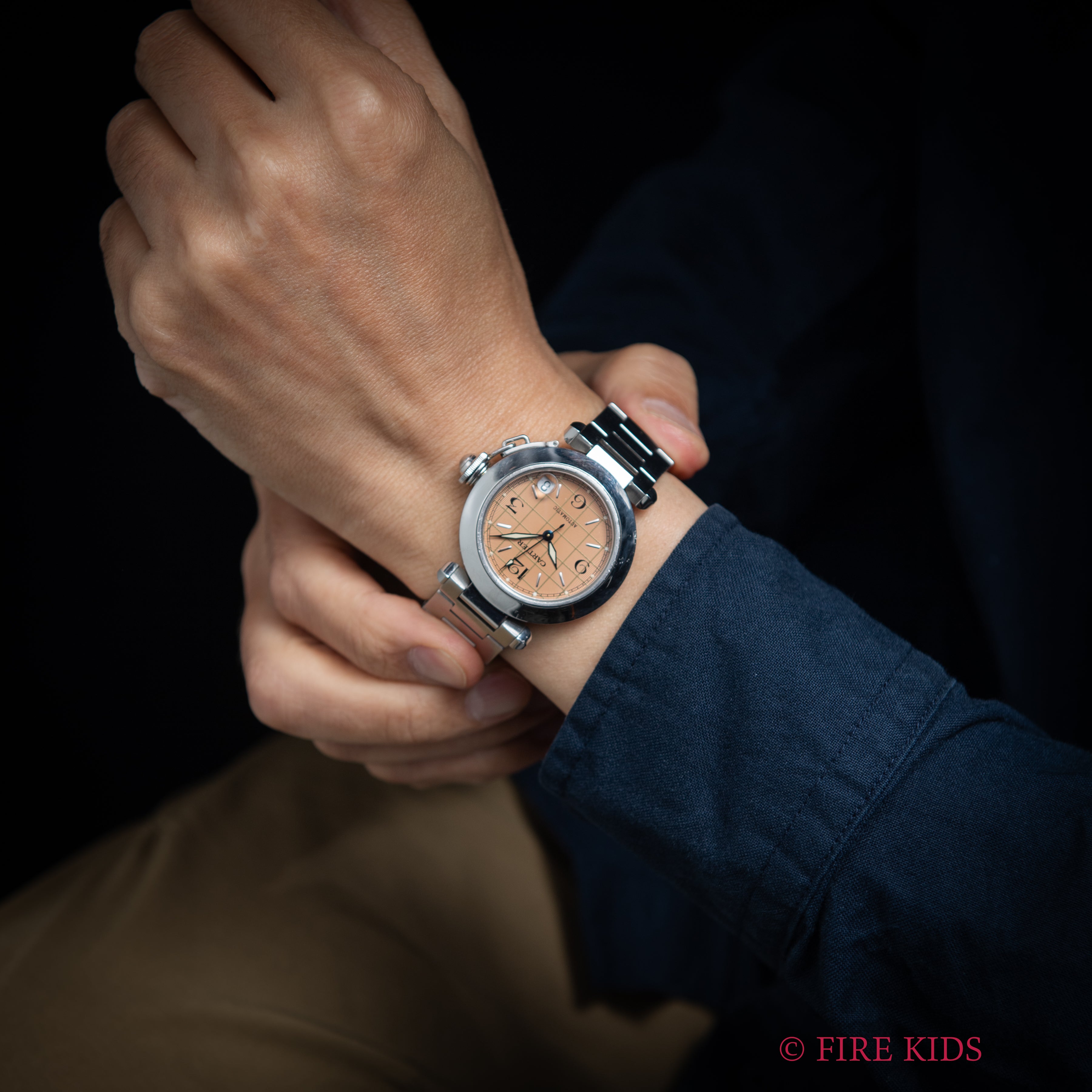 カルティエ パシャC 1990年代製 自動巻き Ref.2324 ピンクダイヤル