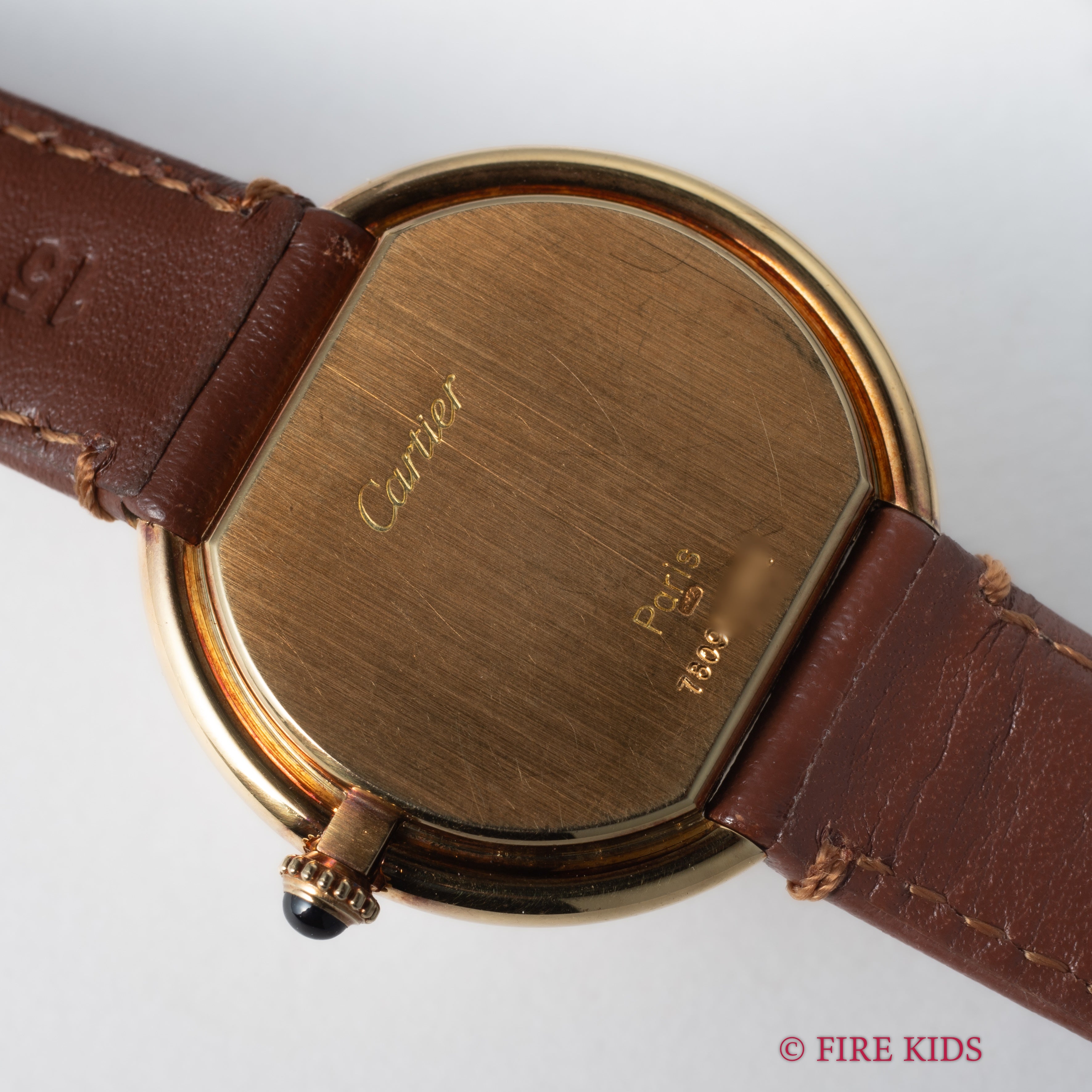 カルティエ エリプス LMサイズ 手巻き 1970年代製 Ref.78091 18金無垢イエローゴールド PARISダイヤル 純正尾錠付き