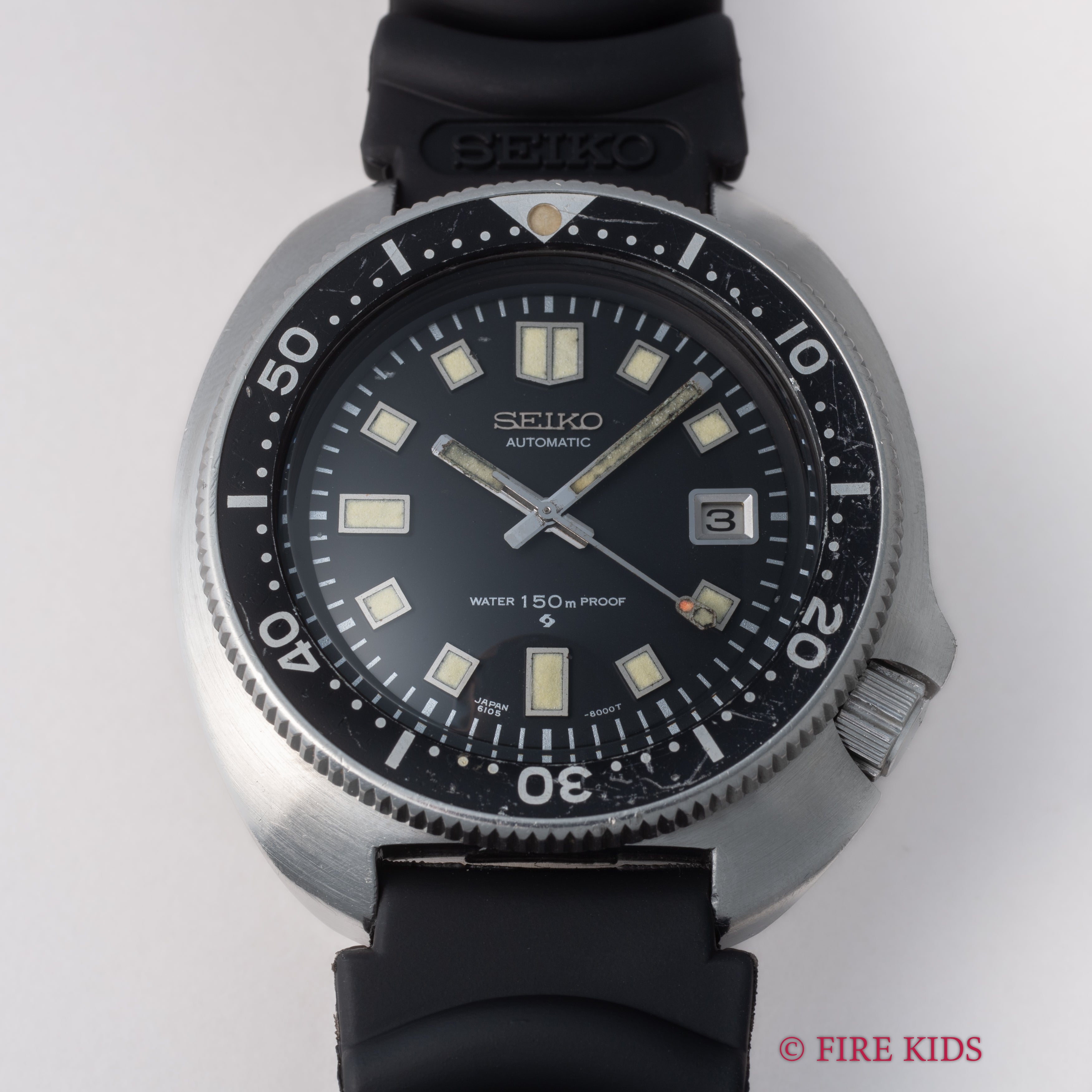 セイコー 150mダイバー 2nd後期最初期型 ウエムラダイバー 1970年製(昭和45年製) 自動巻き Ref.6105-8110
