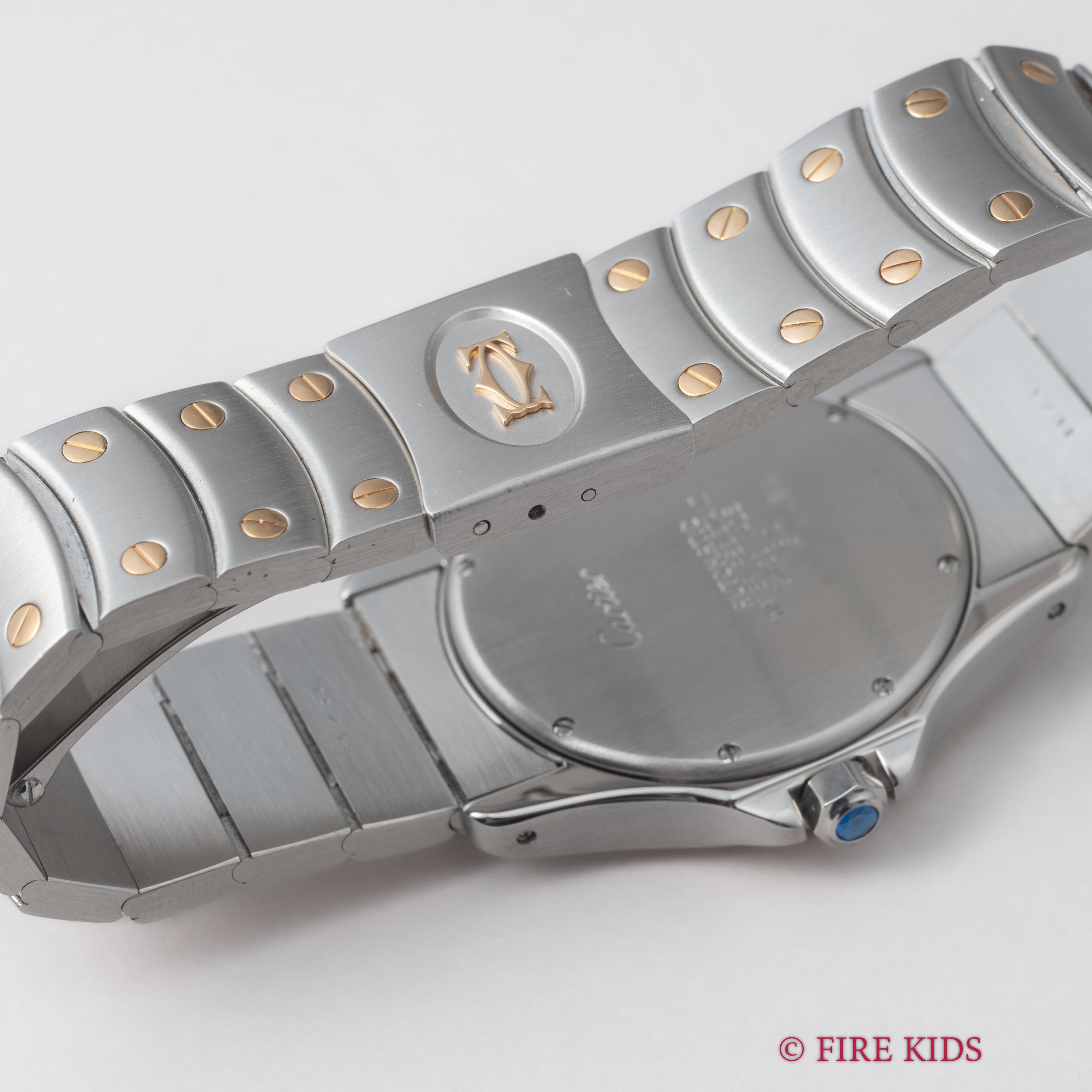 カルティエ サントス ロンド コンビ LMサイズ 1990年代製 自動巻き 箱付き