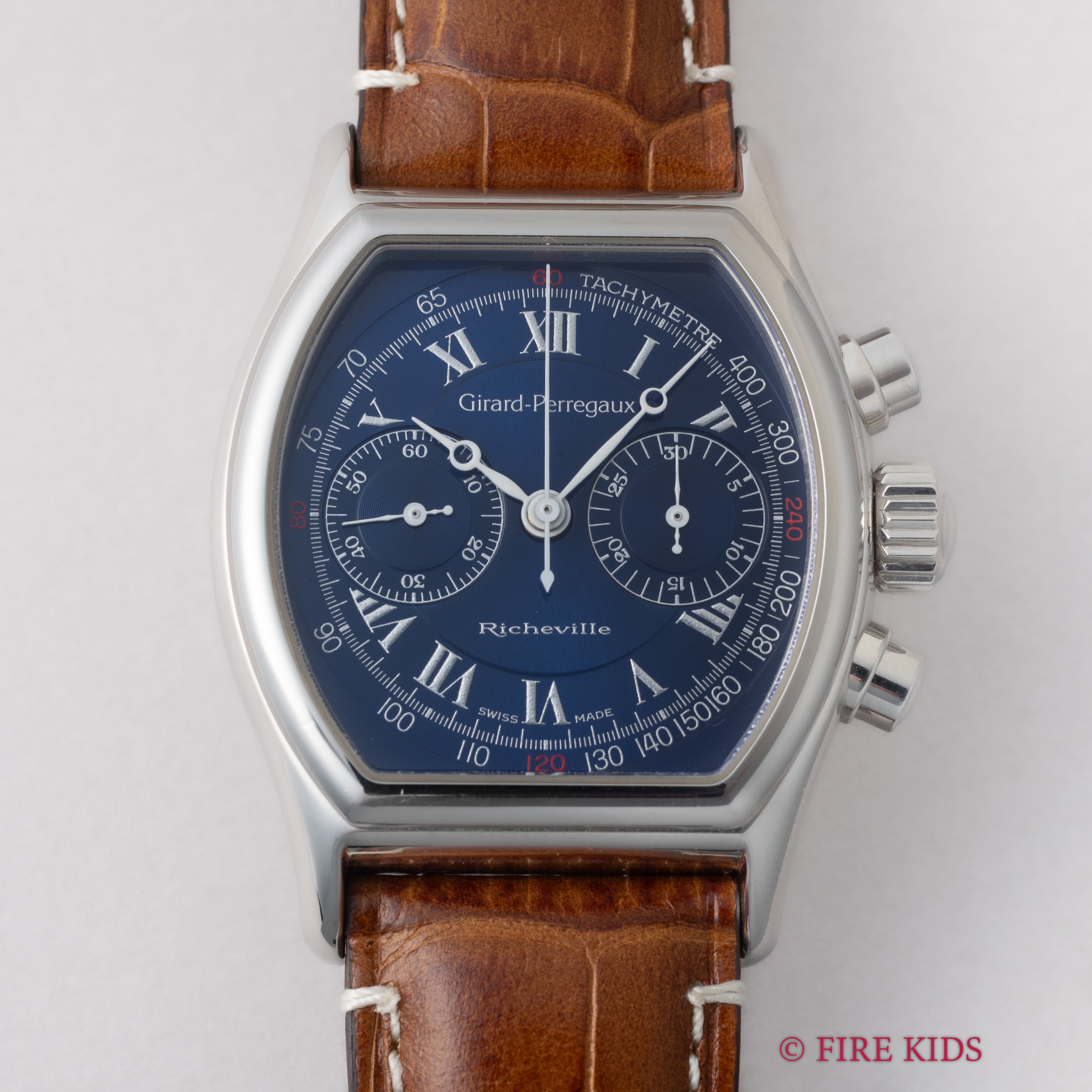 ジラール・ペルゴ リシュビル 1990年代製 Ref.2710 手巻クロノグラフ 箱、ギャラ付き