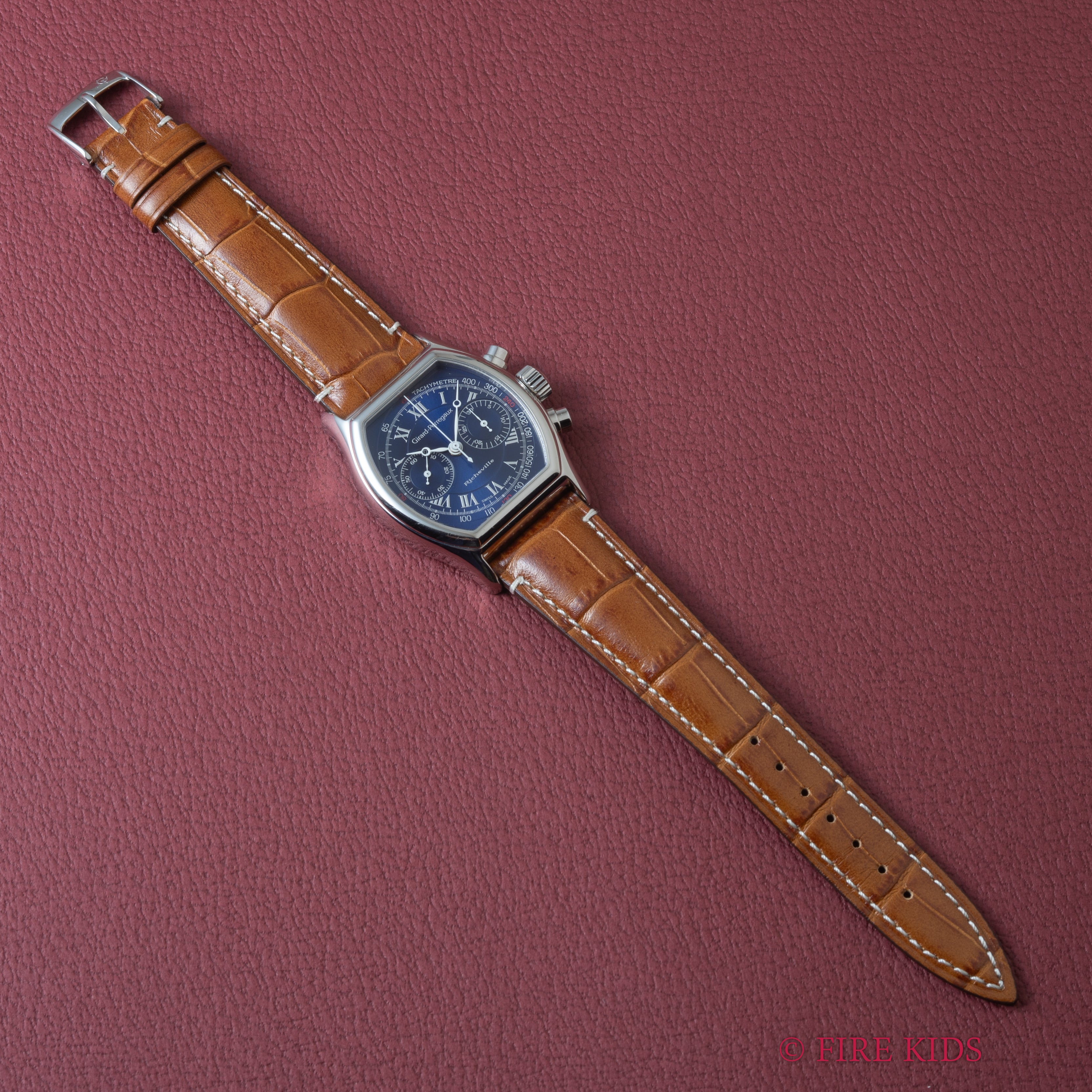 ジラール・ペルゴ リシュビル 1990年代製 Ref.2710 手巻クロノグラフ 箱、ギャラ付き