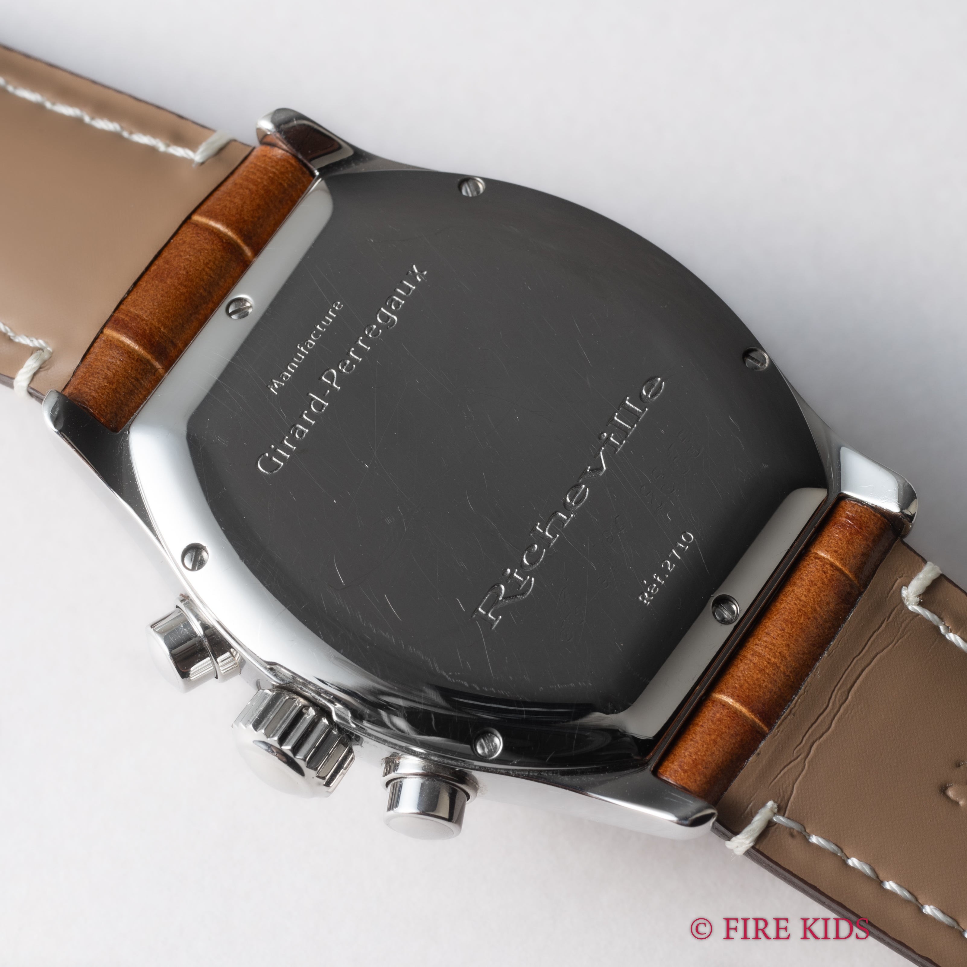 ジラール・ペルゴ リシュビル 1990年代製 Ref.2710 手巻クロノグラフ 箱、ギャラ付き