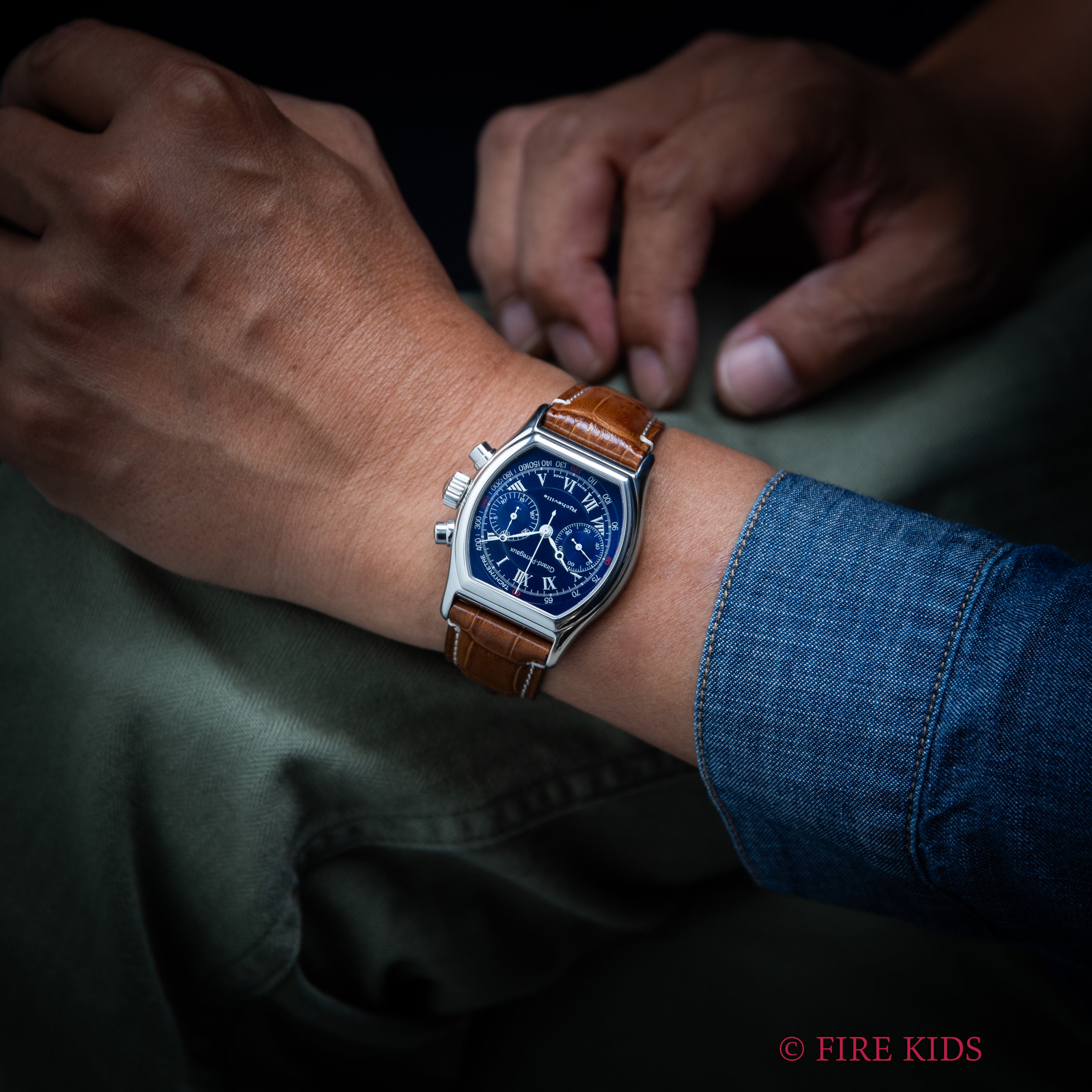 ジラール・ペルゴ リシュビル 1990年代製 Ref.2710 手巻クロノグラフ 箱、ギャラ付き