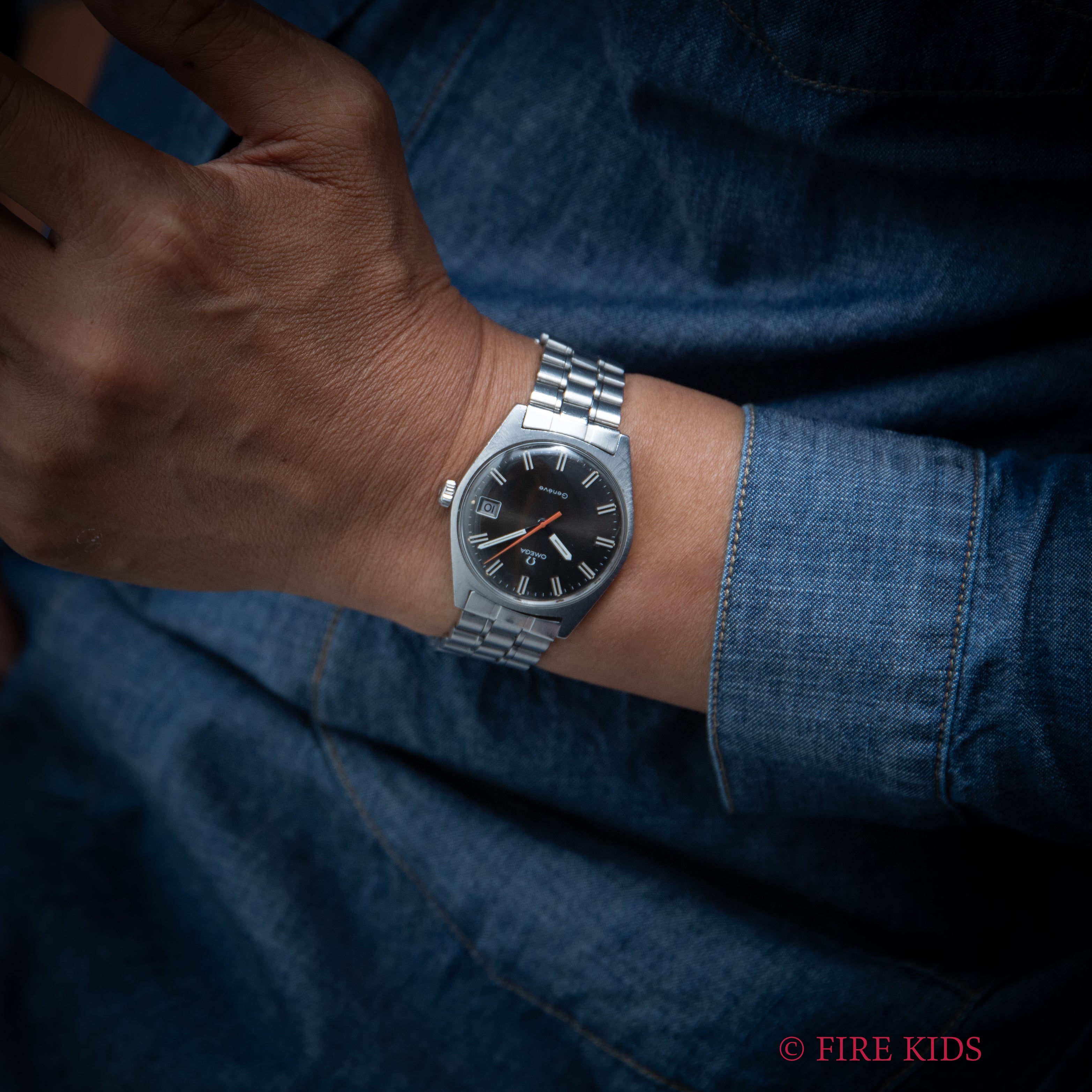 オメガ ジュネーブ 1968年製 手巻き Cal.613 ブラウンダイヤル 純正ブレス付き