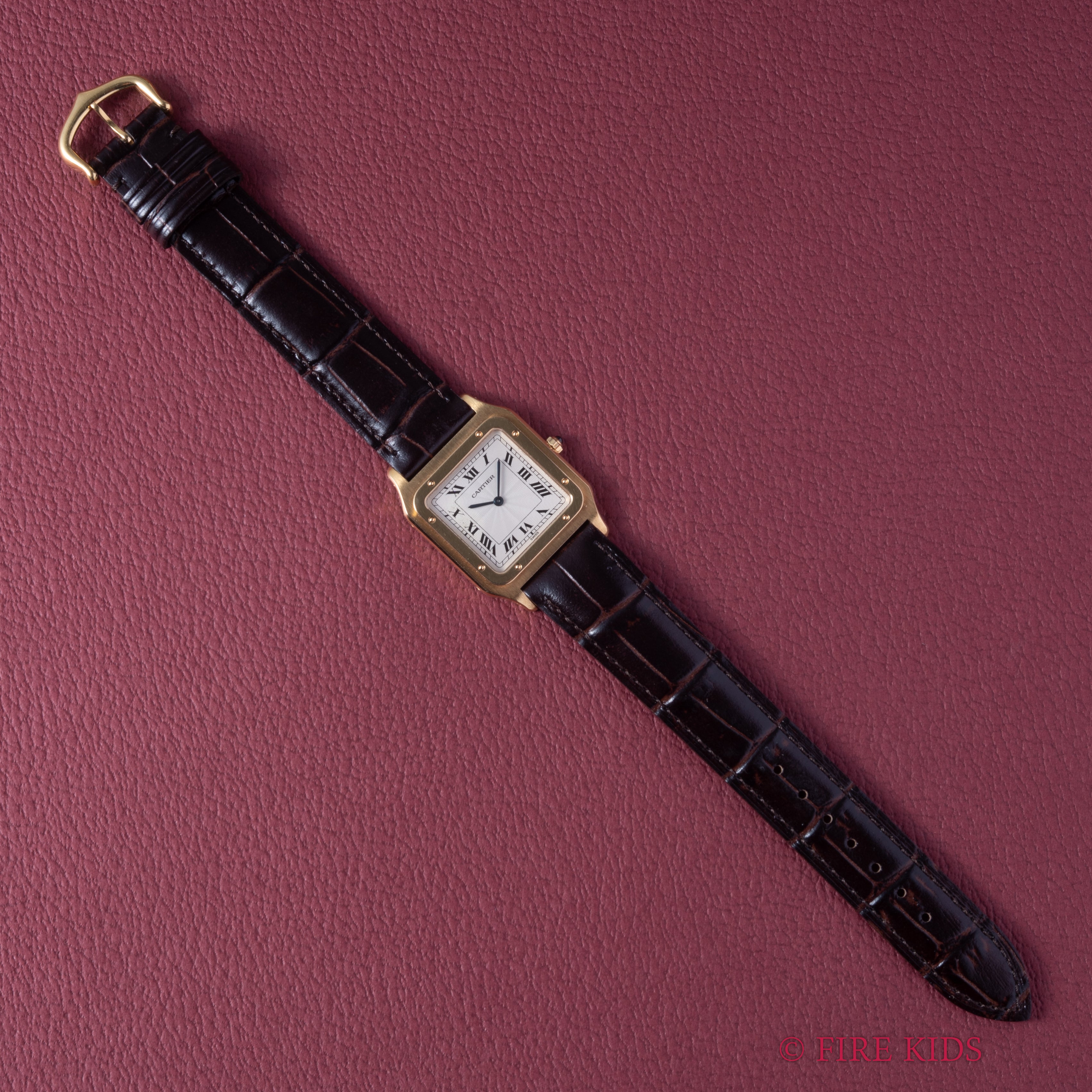 カルティエ 18金無垢サントス デュモン 1990年代製 Ref.1576 手巻き ウルトラシン