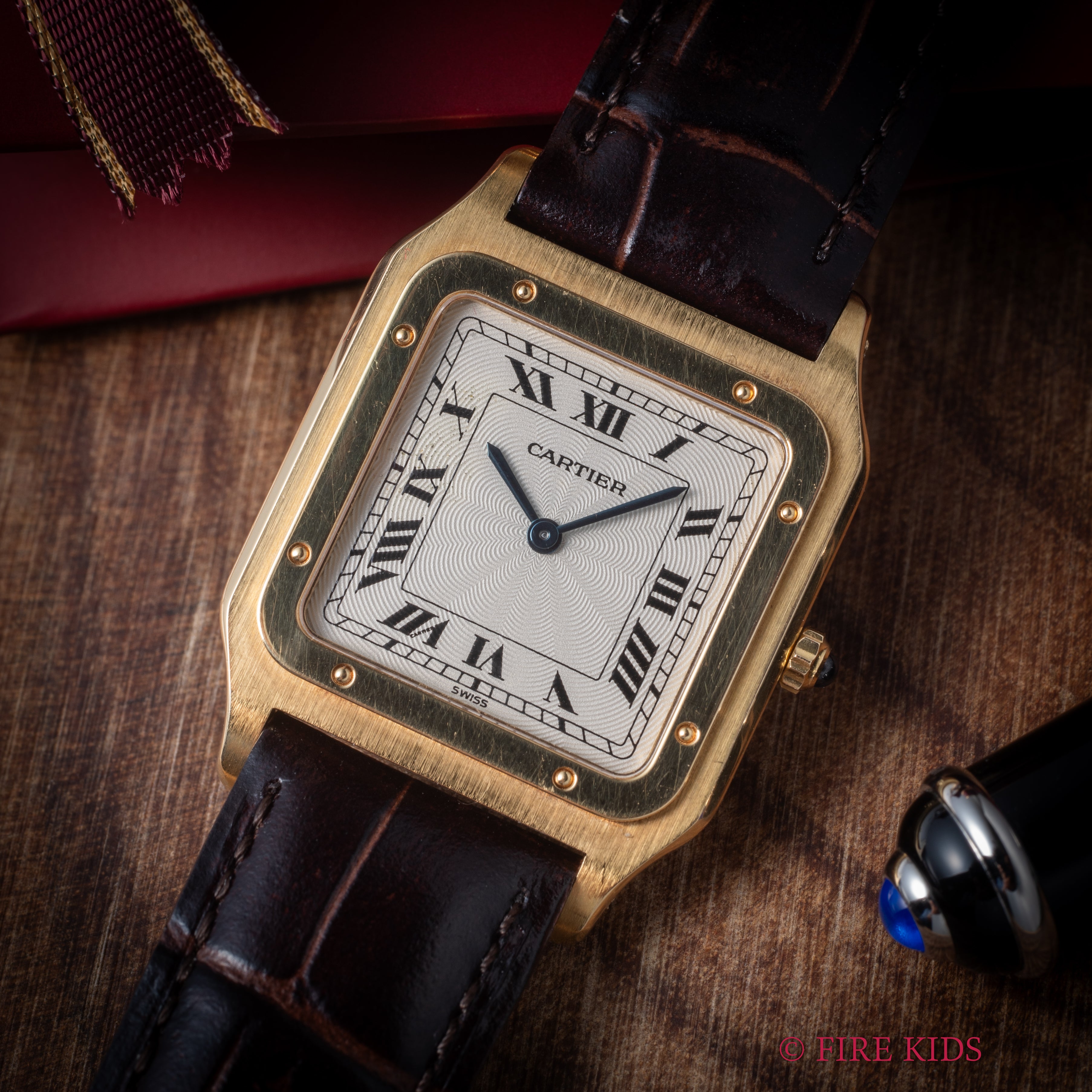 カルティエ 18金無垢サントス デュモン 1990年代製 Ref.1576 手巻き ウルトラシン