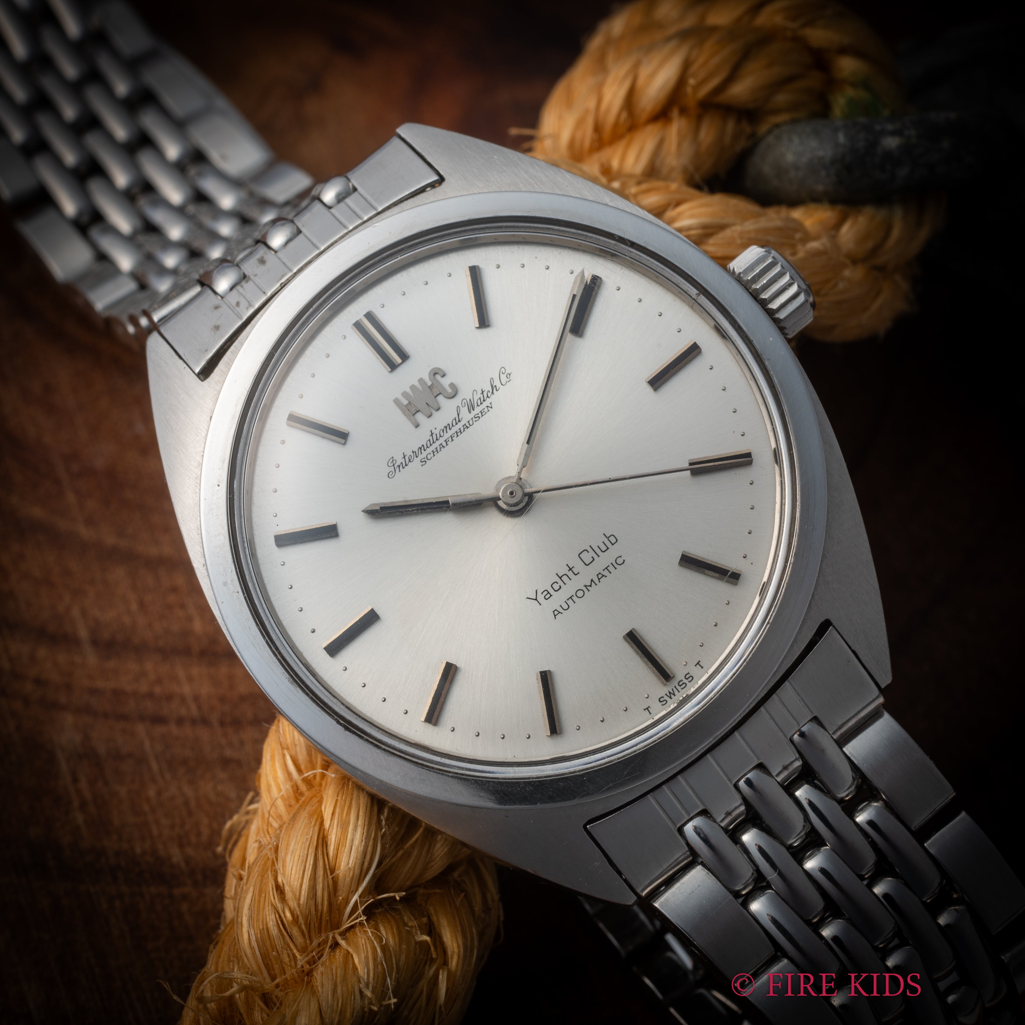 IWC ヨットクラブ　ゲイフレアー ブレス　18mm IWC ヨットクラブ 1966年製 ブラックダイヤル 純正ゲイフレアー