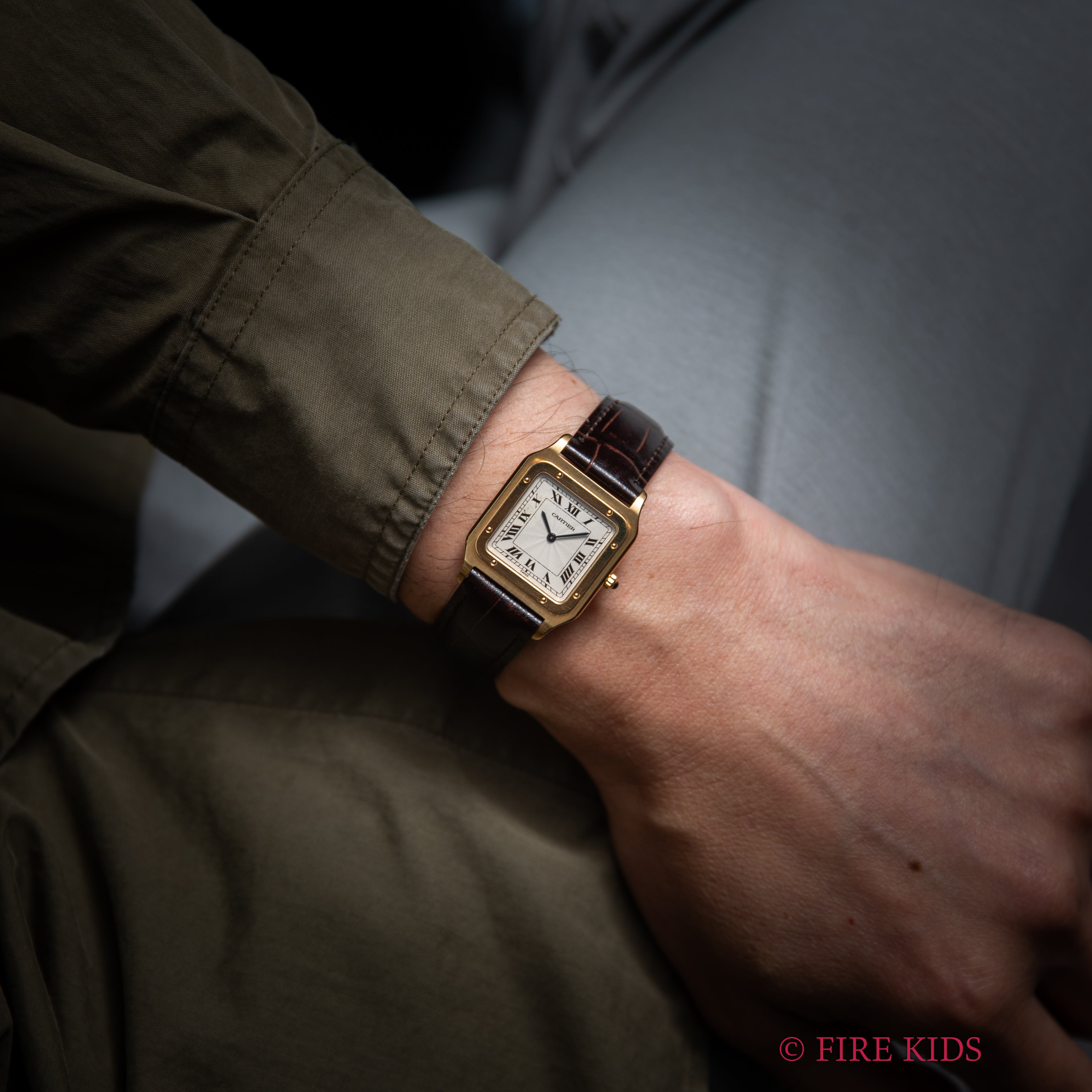 カルティエ 18金無垢サントス デュモン 1990年代製 Ref.1576 手巻き ウルトラシン