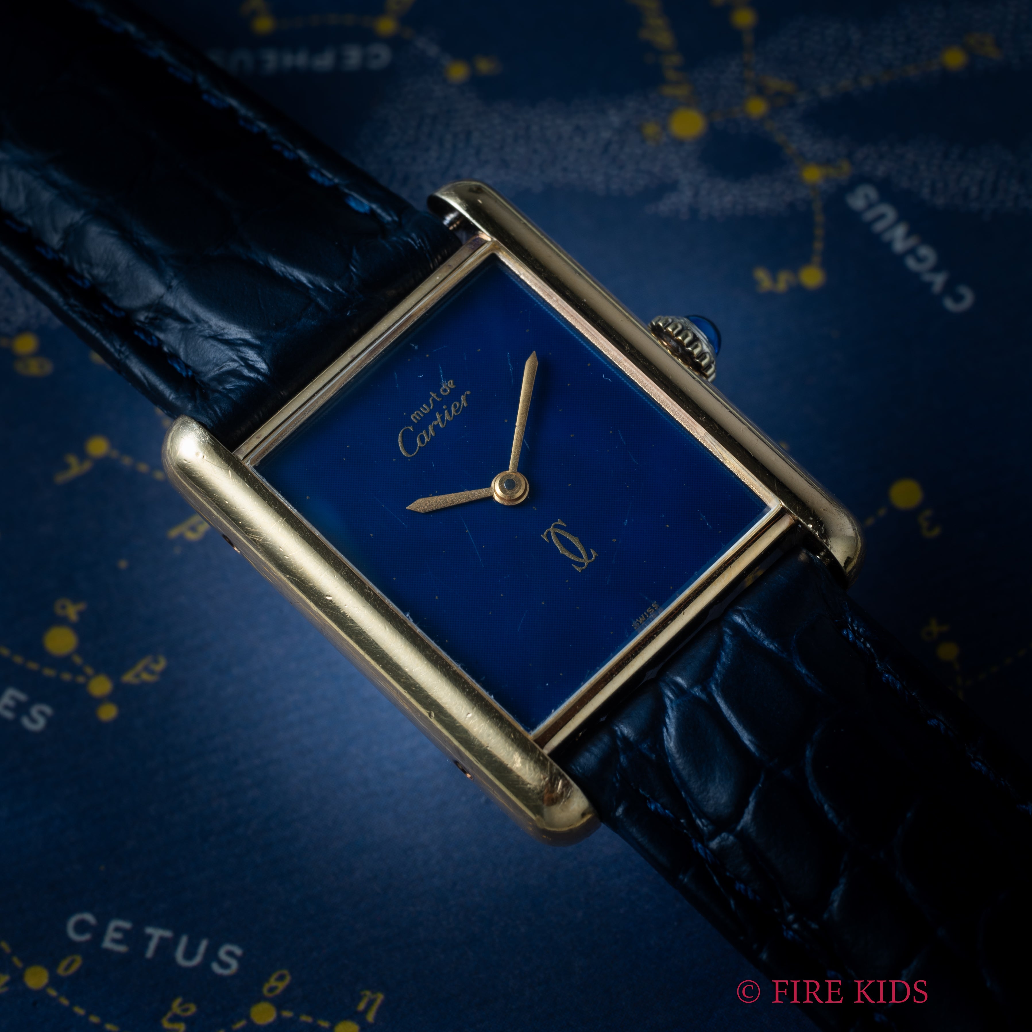 カルティエ マストタンク 1980年代製 LMサイズ 手巻き ラピスラズリダイヤル