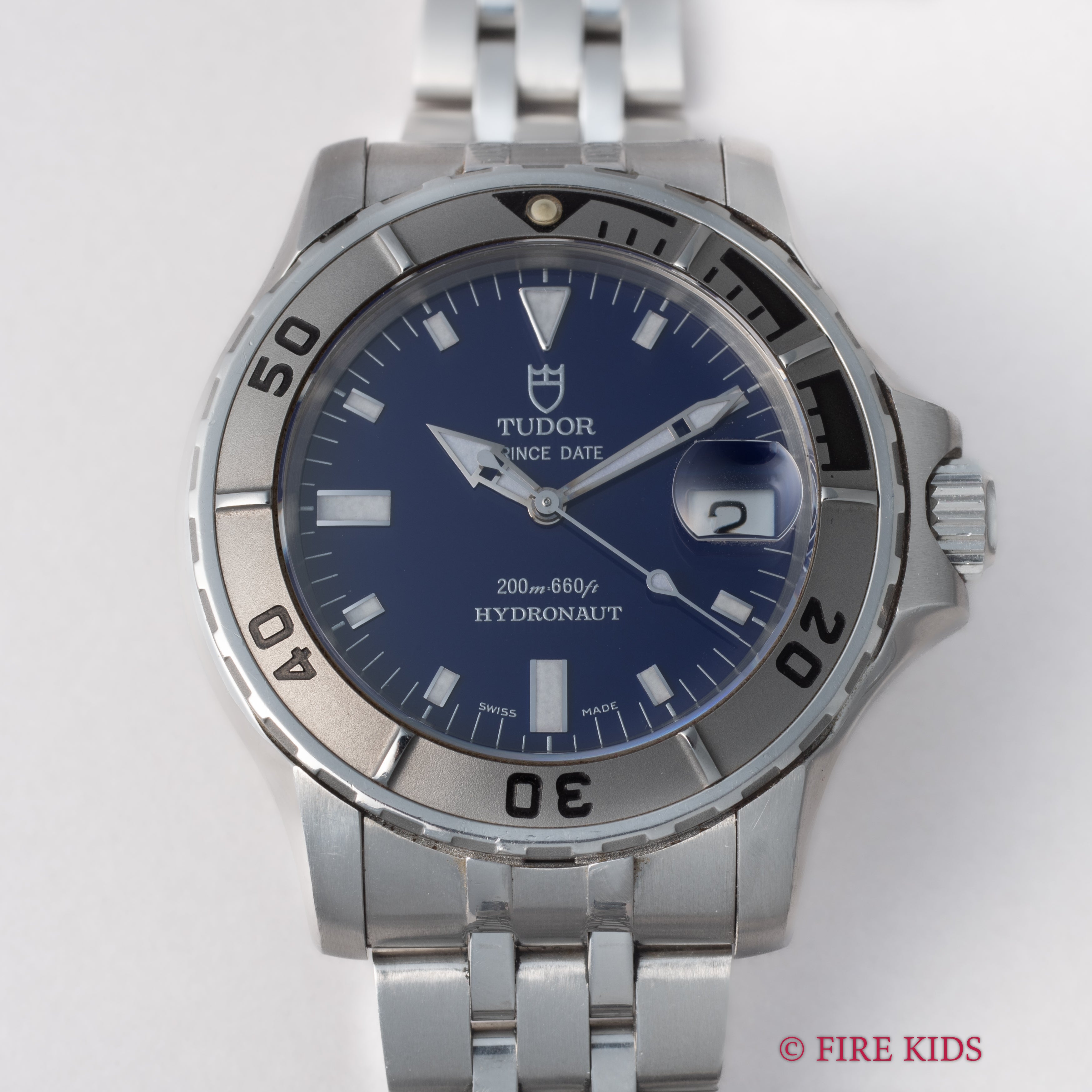 チューダー ハイドロノート ブルーダイヤル 1999年製 Ref.89190 王冠リューズ