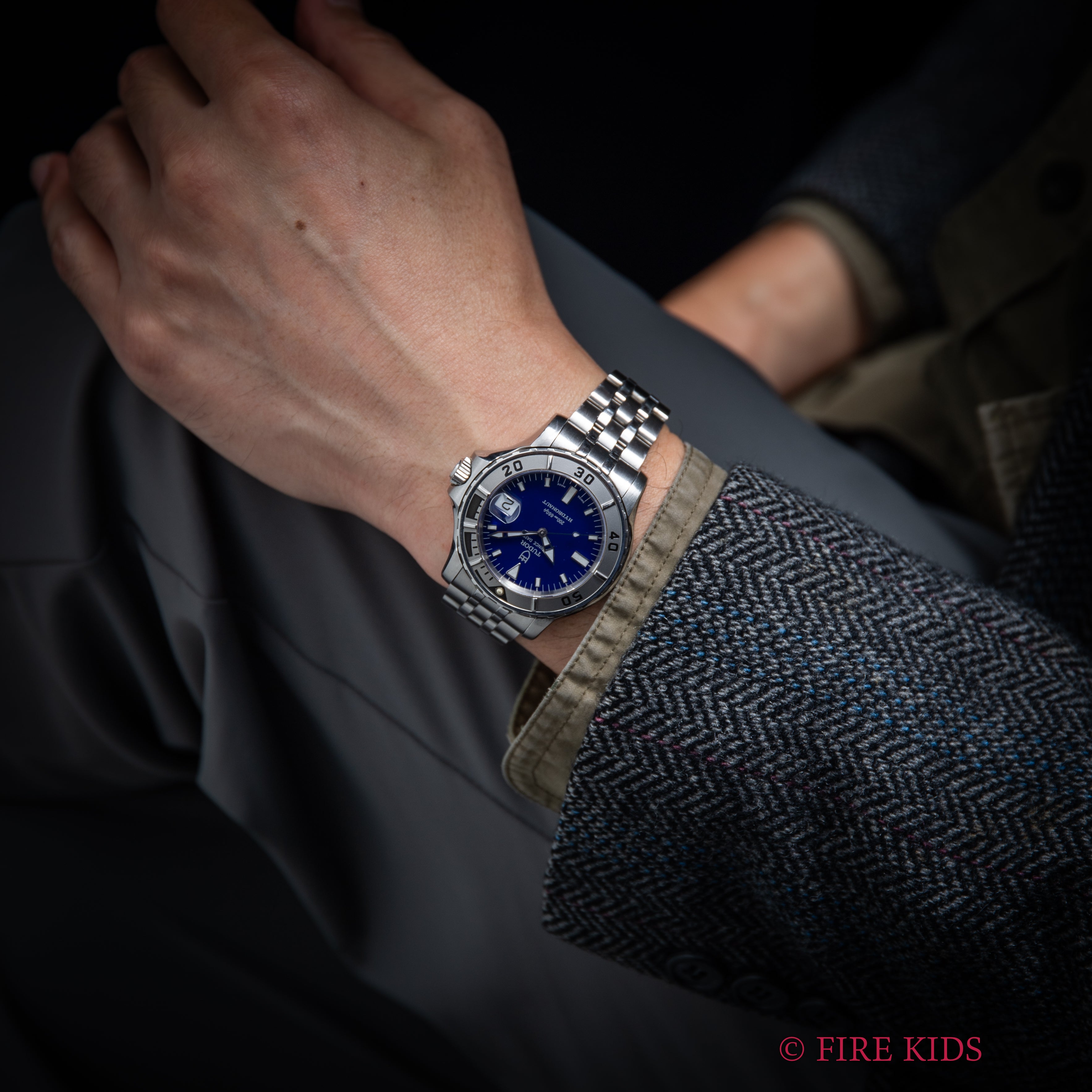 チューダー ハイドロノート ブルーダイヤル 1999年製 Ref.89190 王冠リューズ