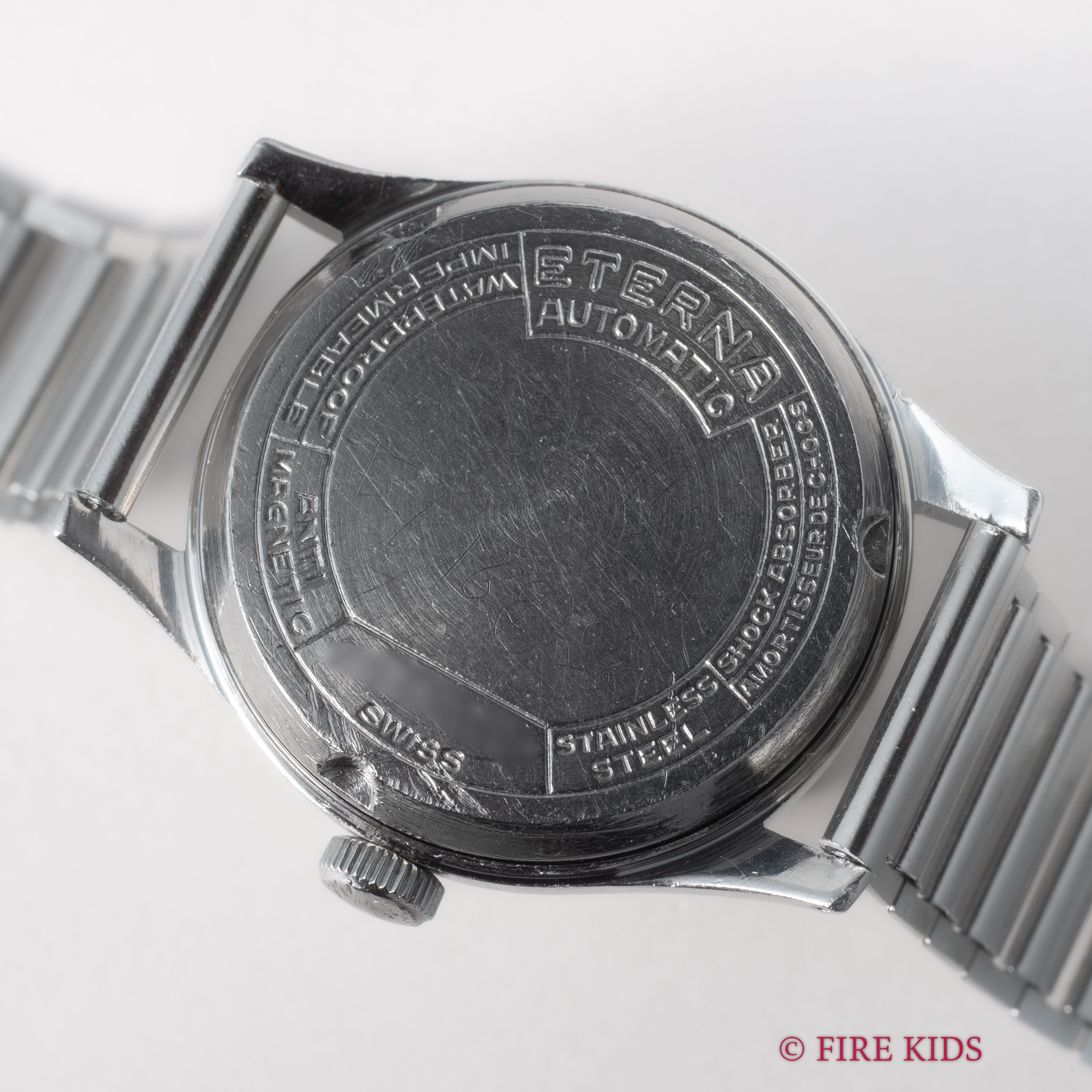 エテルナ ハーフローター ブラックミラーアラビアダイヤル 1940年代 センターセコンド