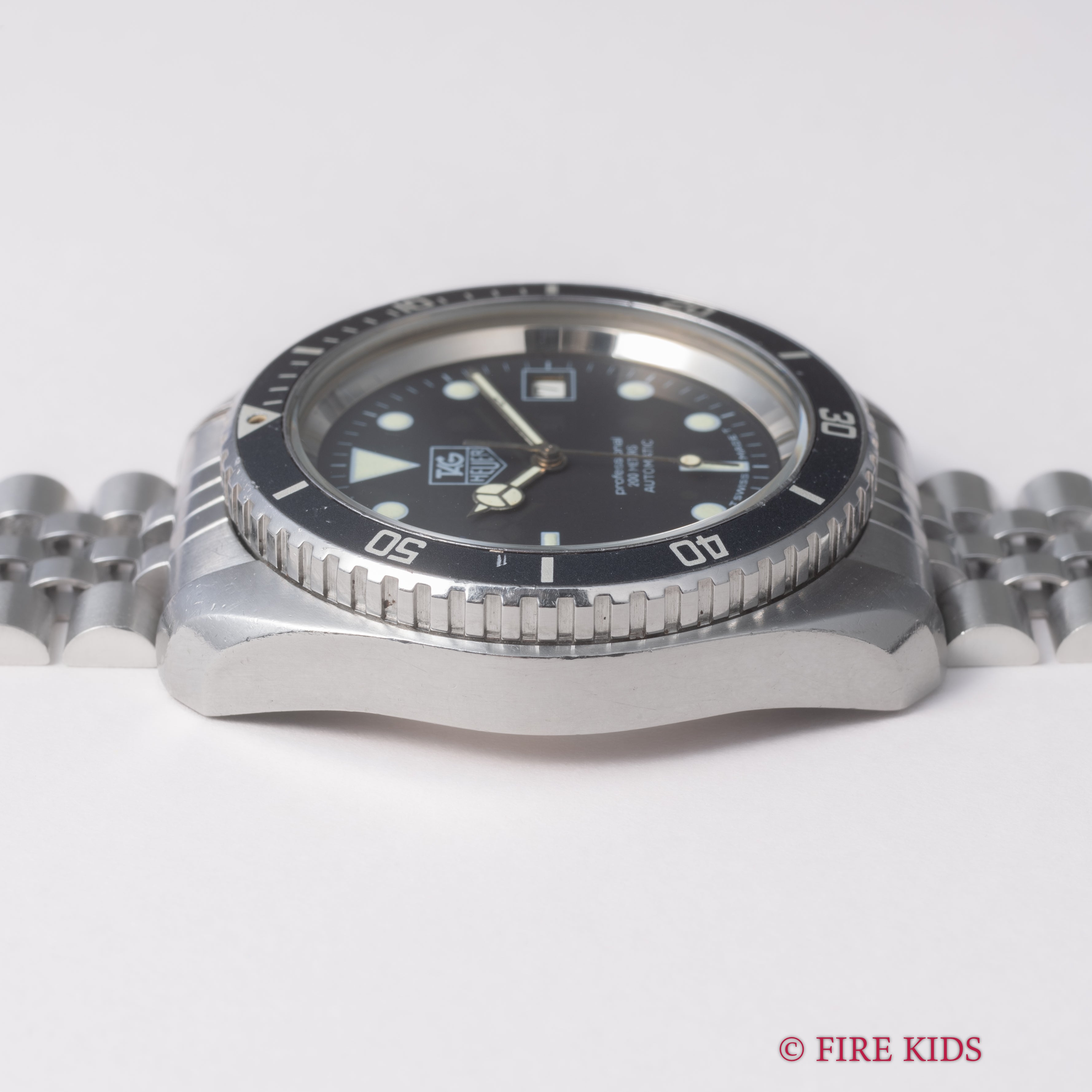 タグホイヤー プロフェッショナルダイバー200m 自動巻 1980年代製 Ref.844/5 純正ステンレスブレス