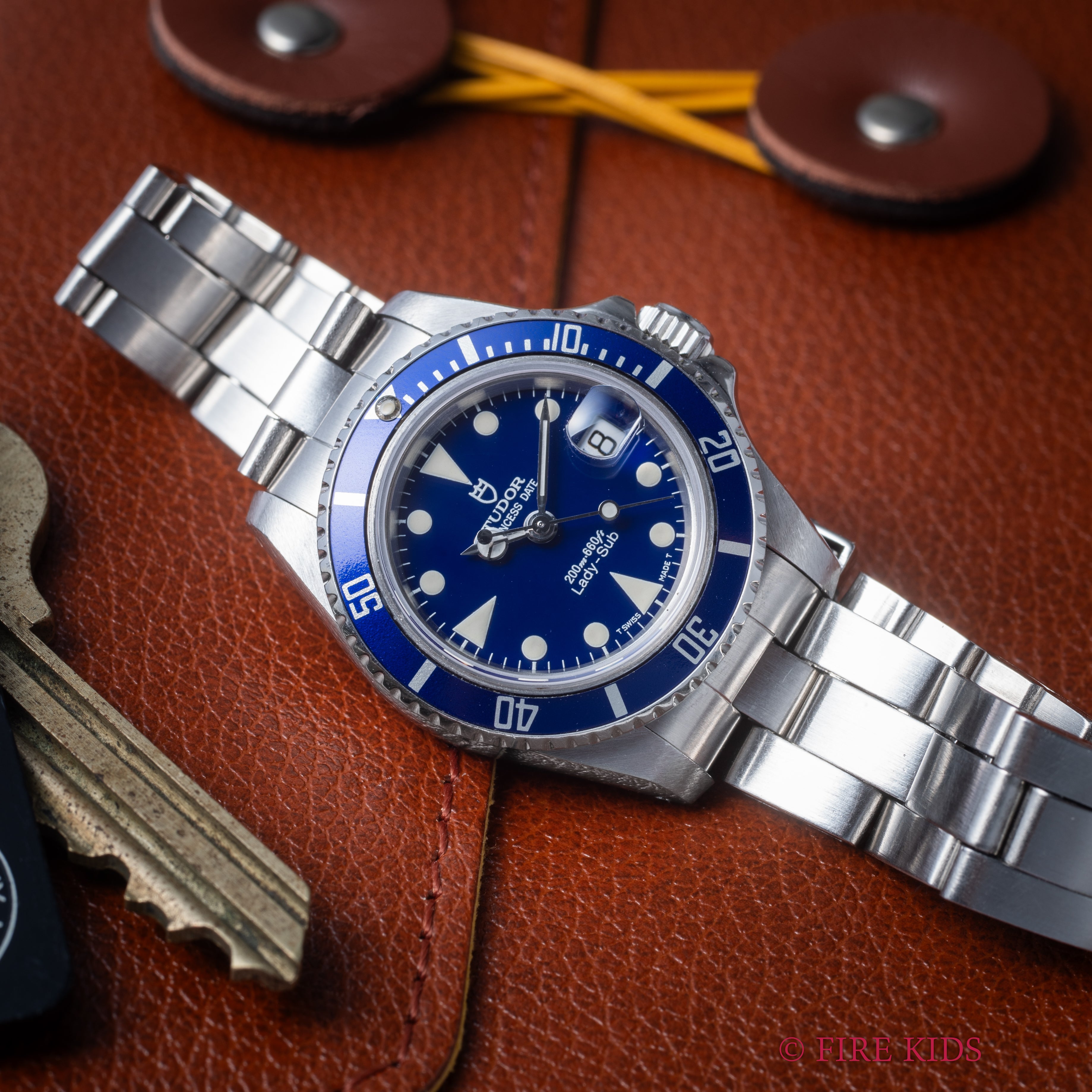 チューダー プリンセスオイスターデイト レディサブ 1992年製 Ref.96090 王冠リューズ 箱,ギャラ,冊子付き