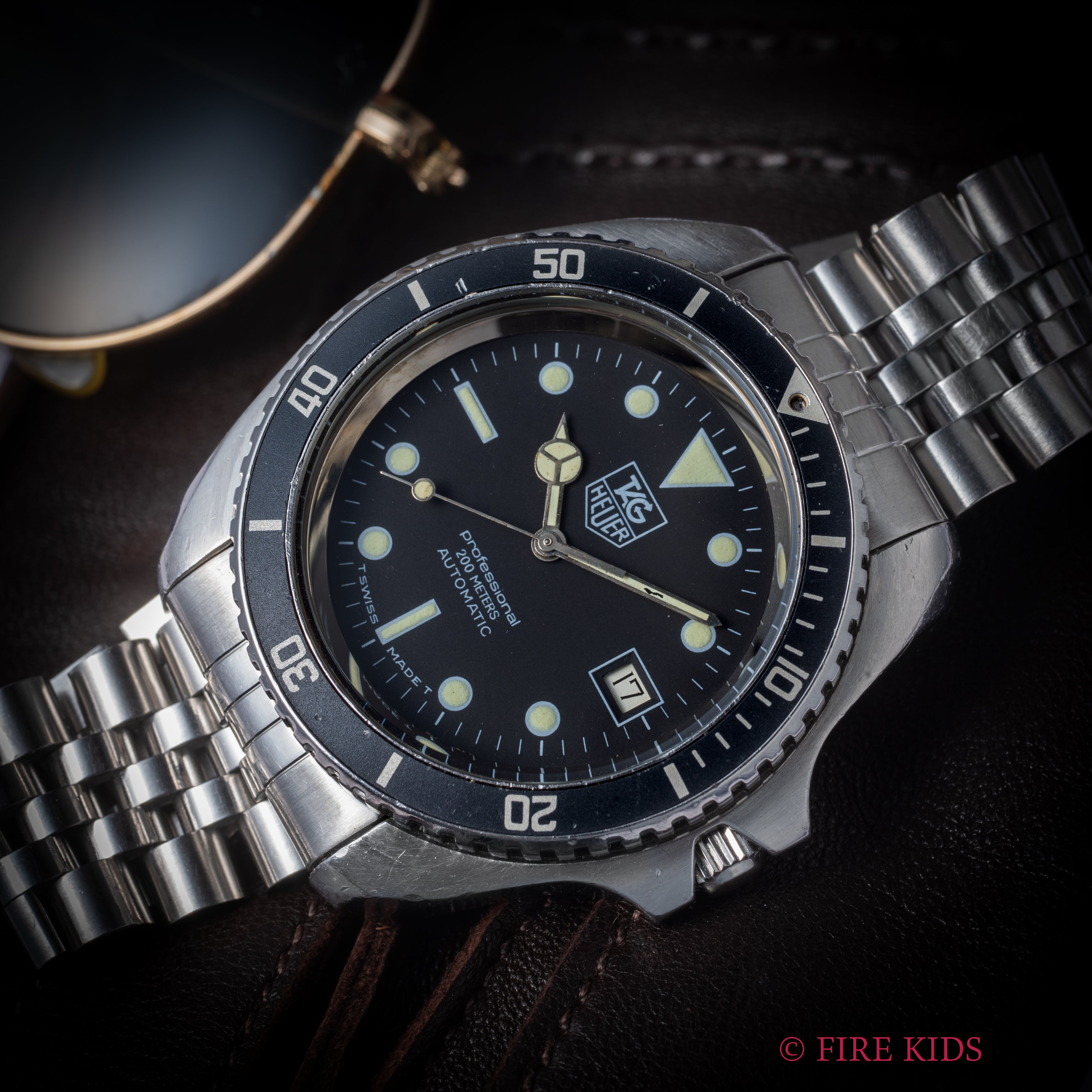 タグホイヤー プロフェッショナルダイバー200m 自動巻 1980年代製 Ref.844/5 純正ステンレスブレス