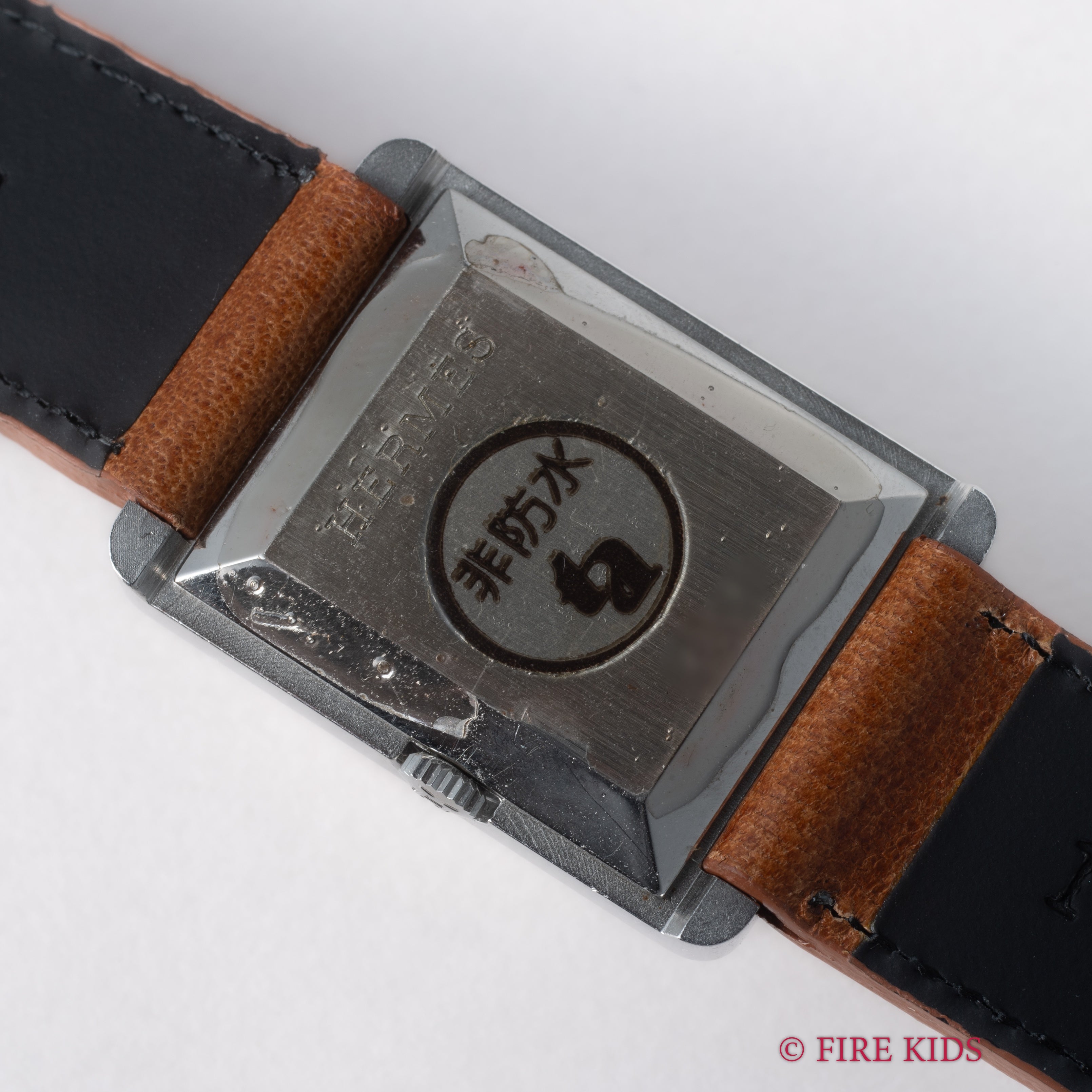 エルメス カレーシュ レクタンギュラー 1980年代製 手巻き ボルドーダイヤル